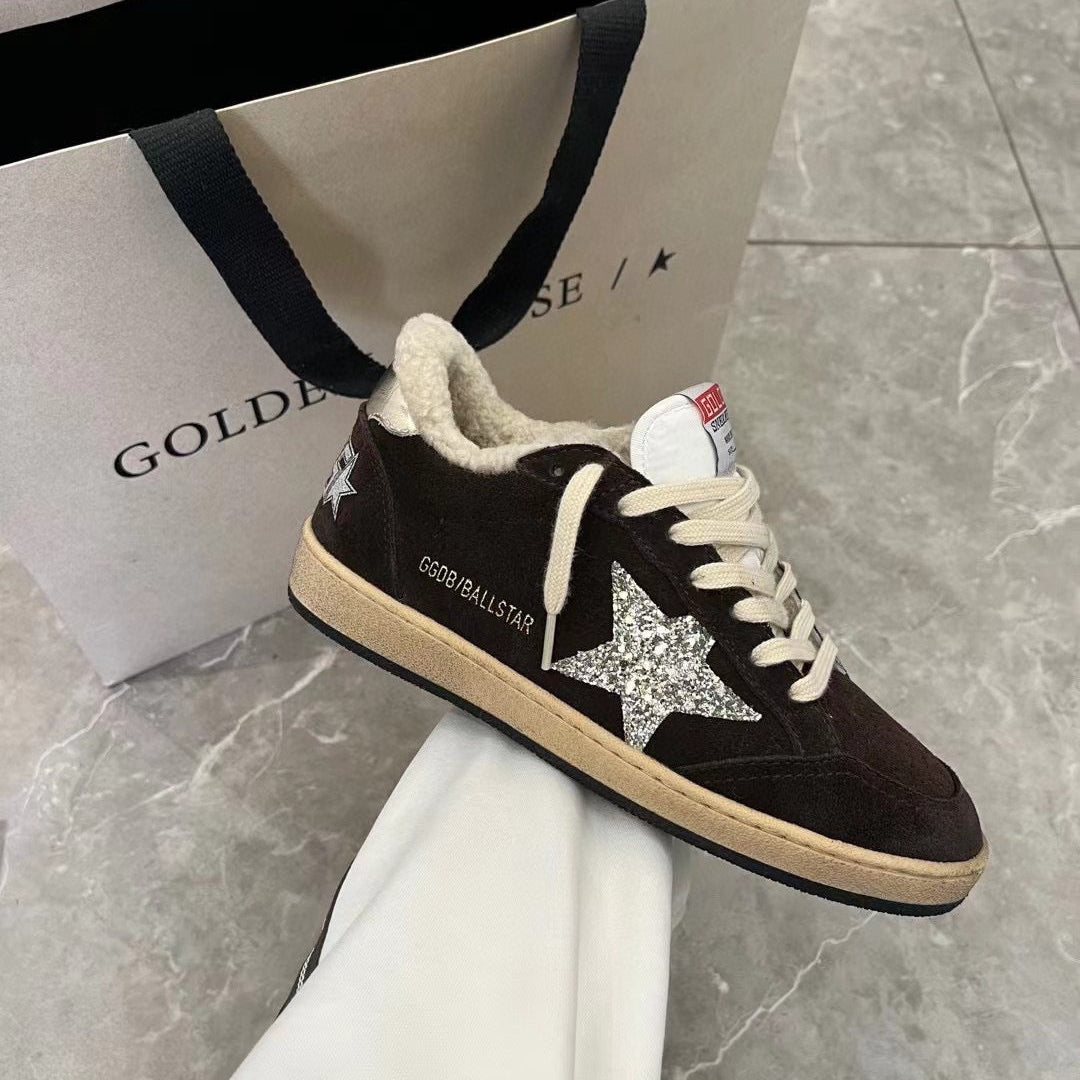 Golden Goose Black background silver star