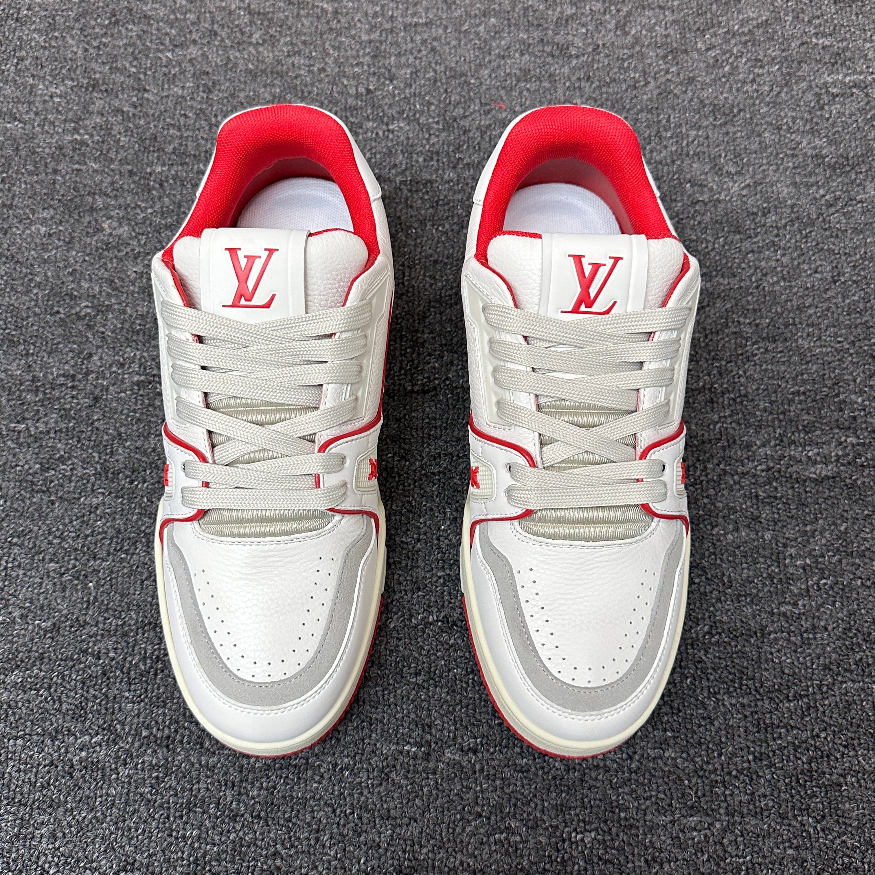 LOUIS VUITTON BOARD SKATES white and red