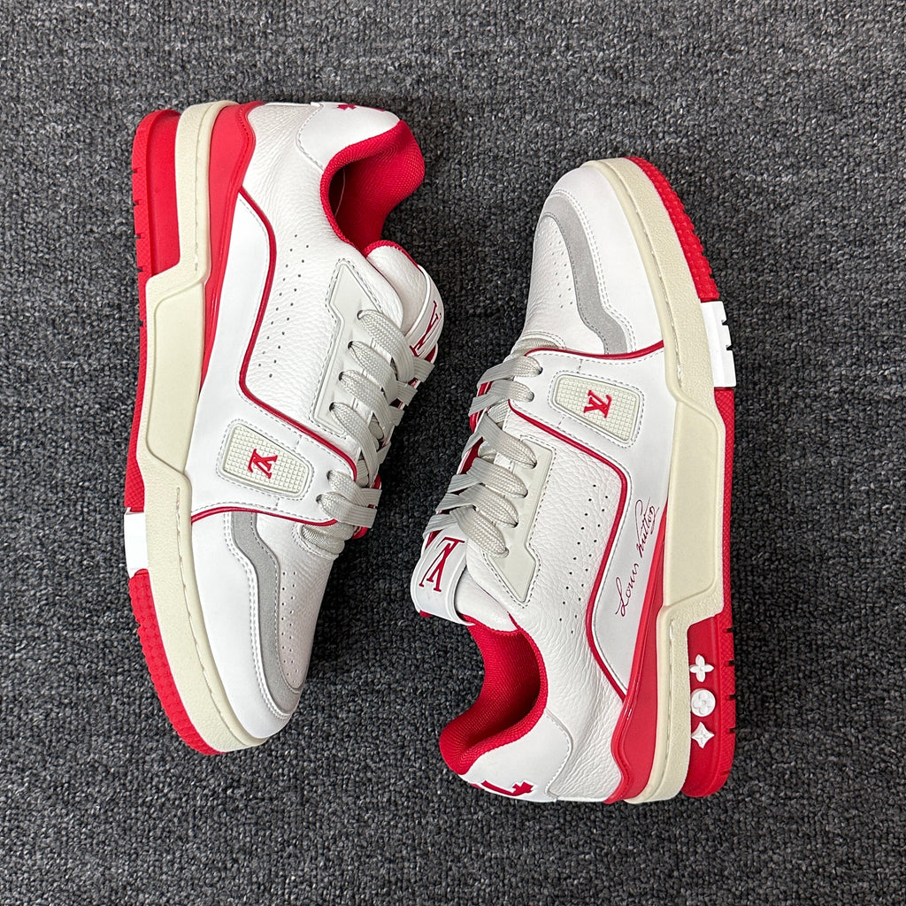 LOUIS VUITTON BOARD SKATES white and red