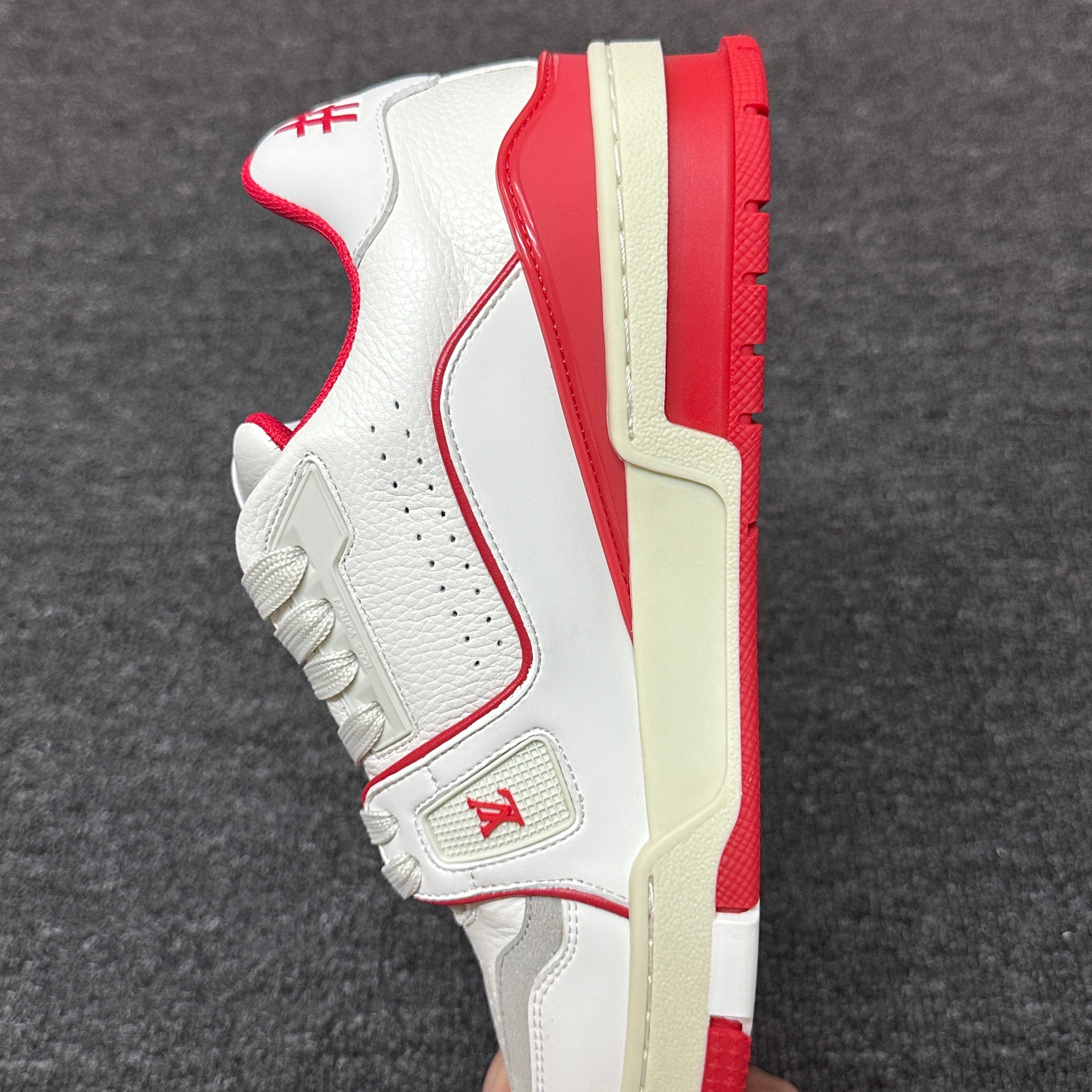 LOUIS VUITTON BOARD SKATES white and red