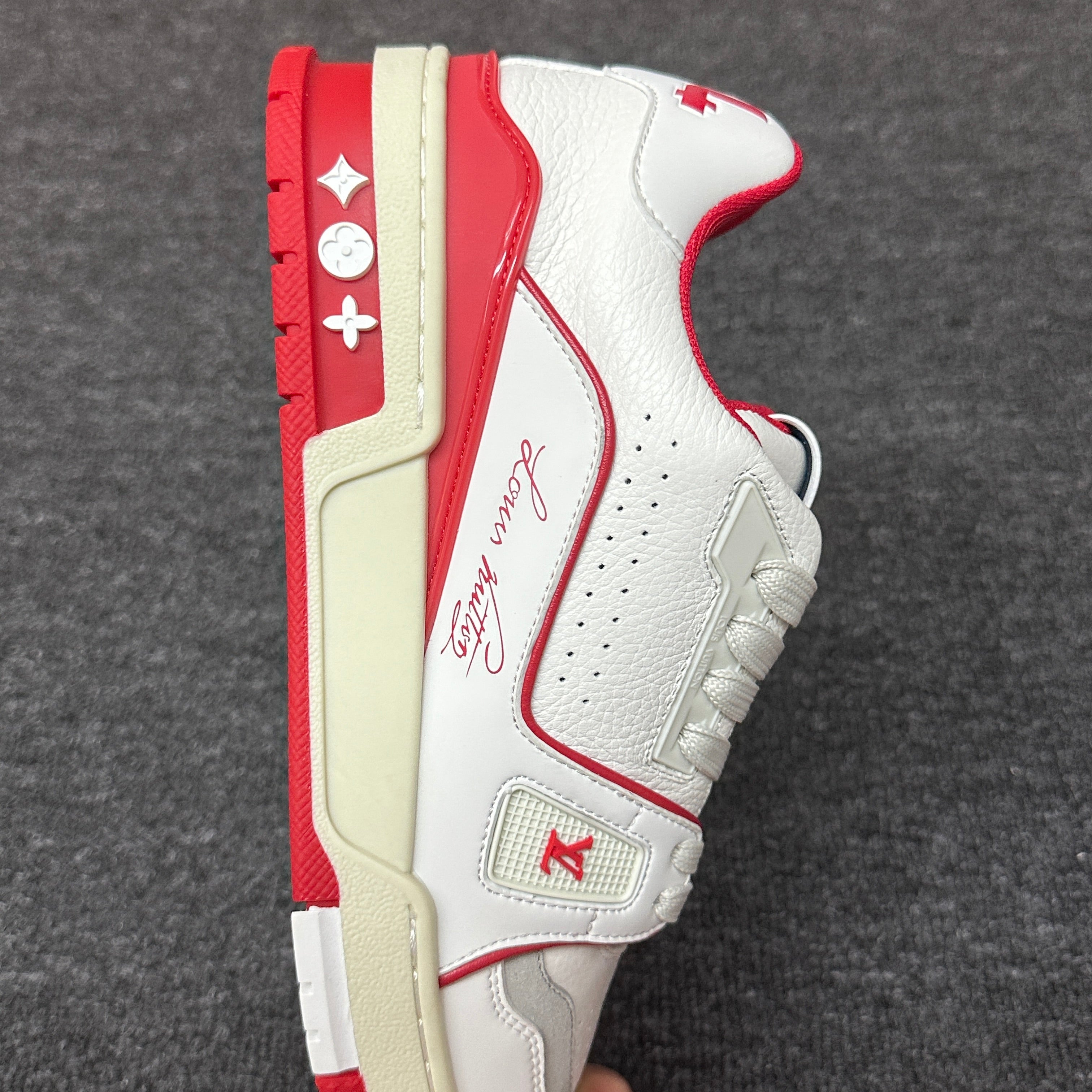 LOUIS VUITTON BOARD SKATES white and red