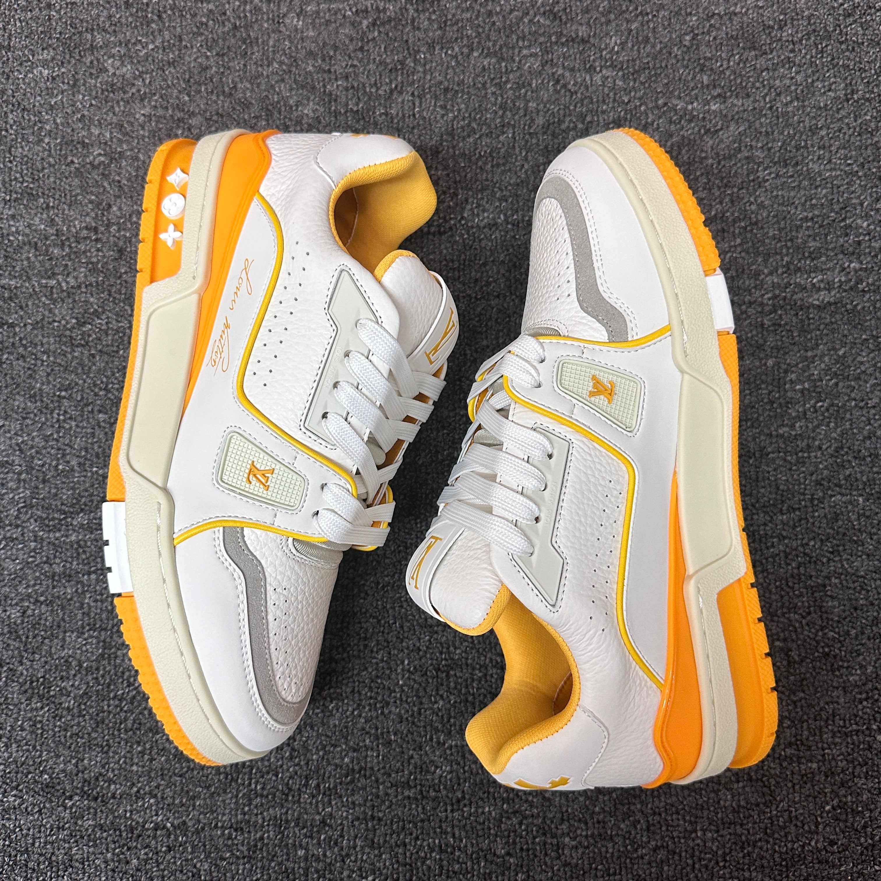 LOUIS VUITTON BOARD SKATES WHITE AND YELLOW