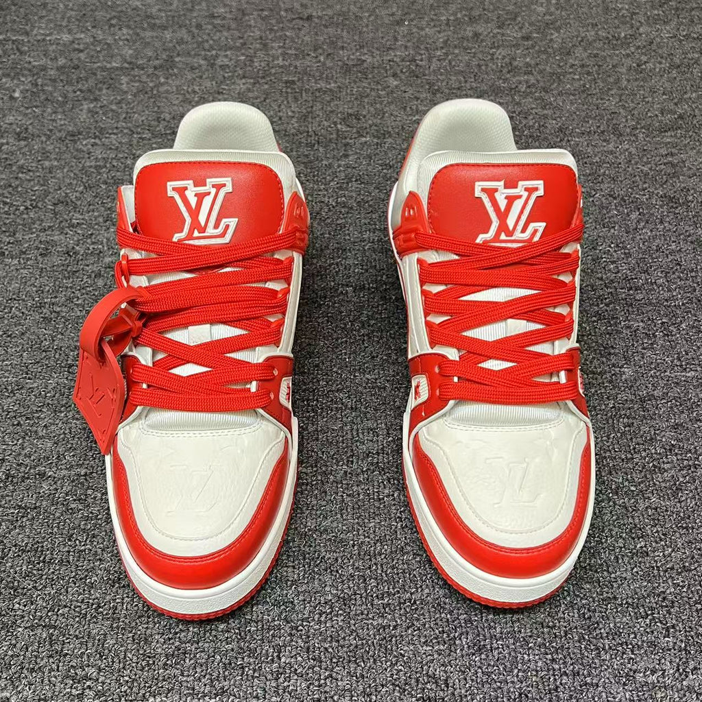 LOUIS VUITTON Trainer White White-red