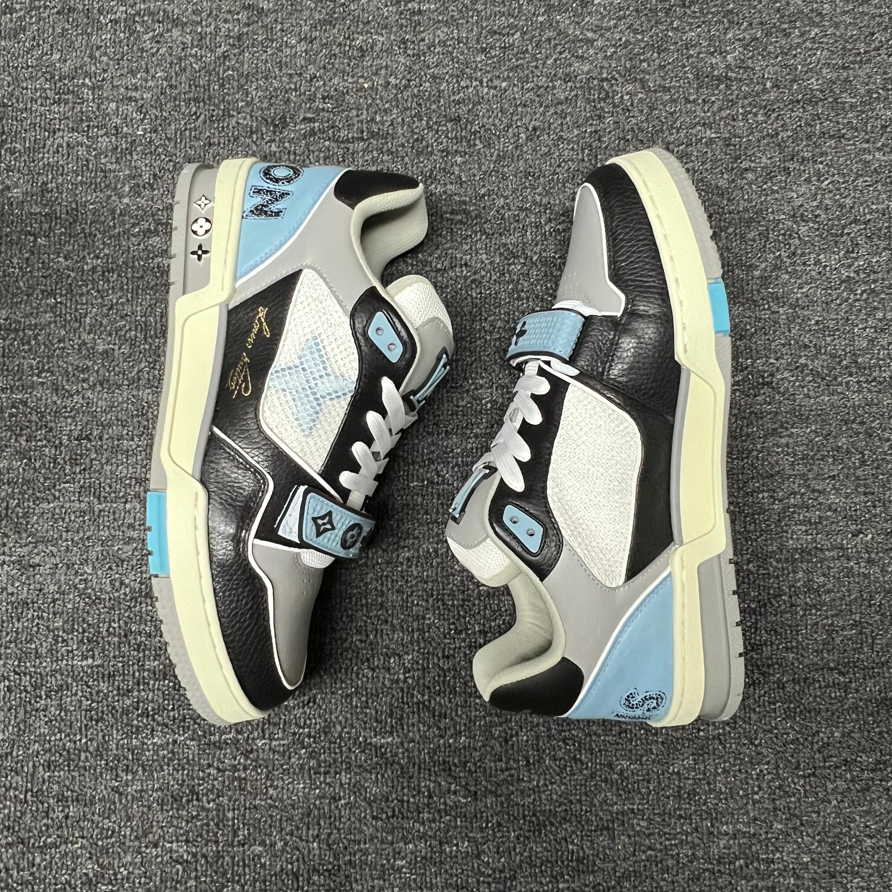 LOUIS VUITTON BOARD SKATES Gray-white-black