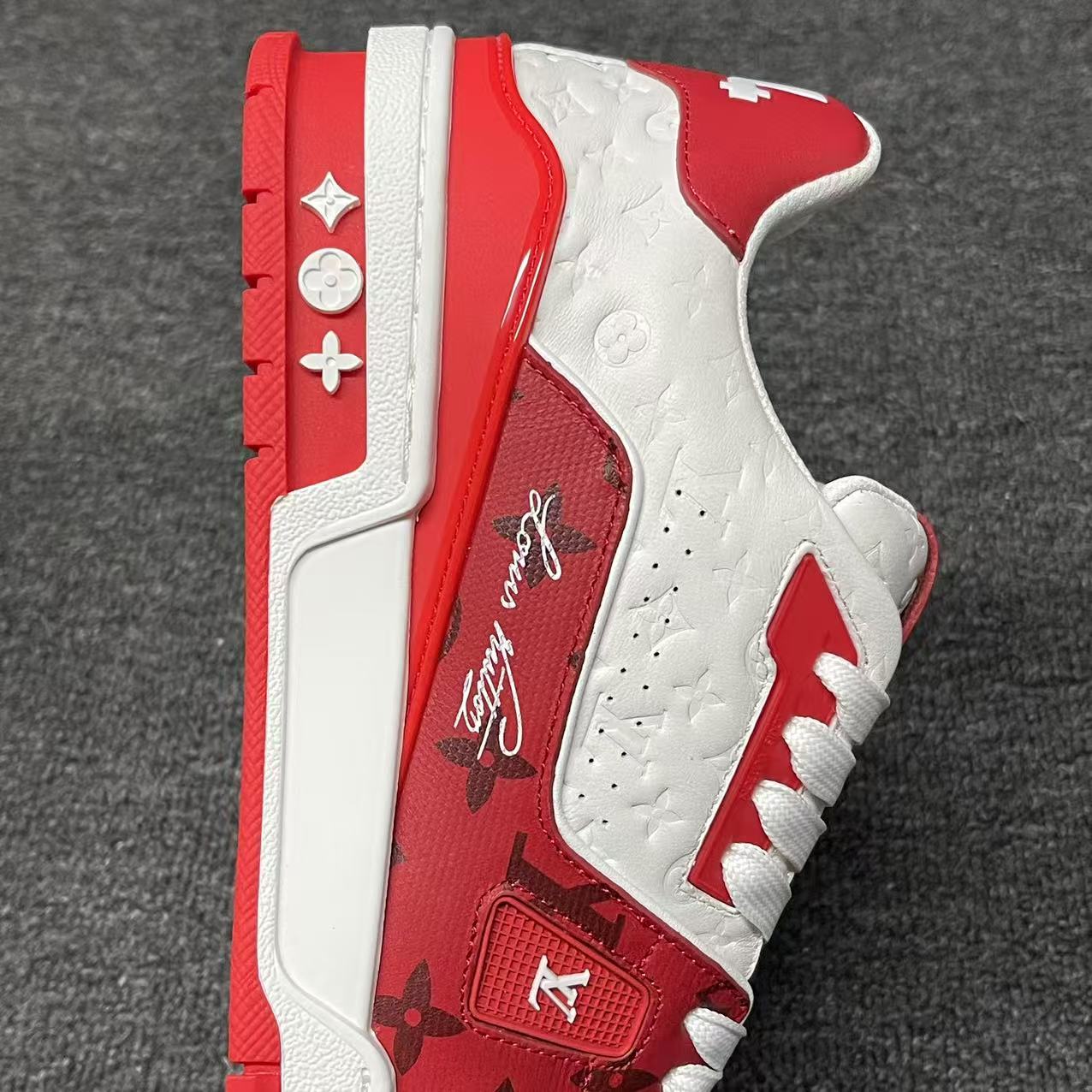 LOUIS VUITTON BOARD SKATES red and white