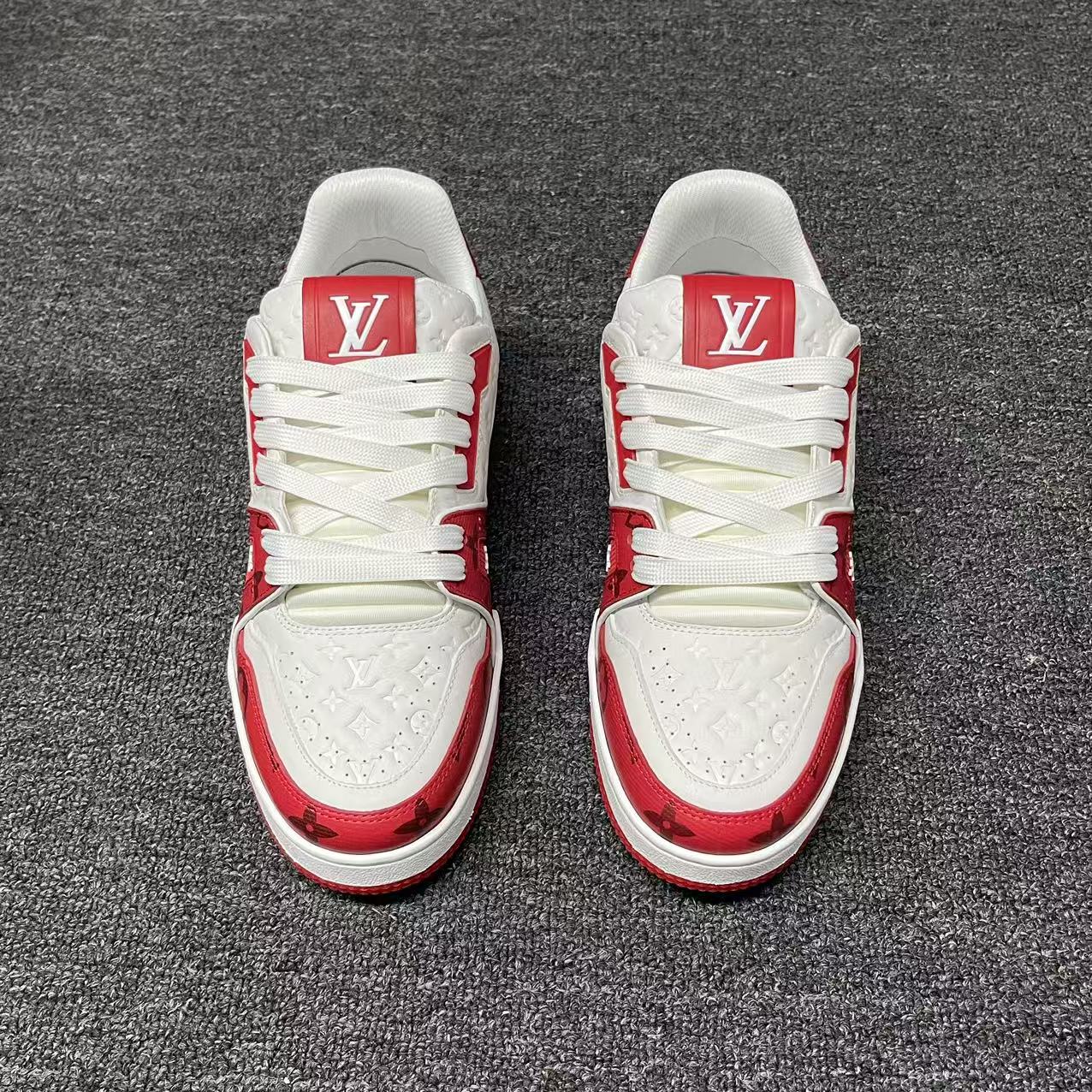 LOUIS VUITTON BOARD SKATES red and white