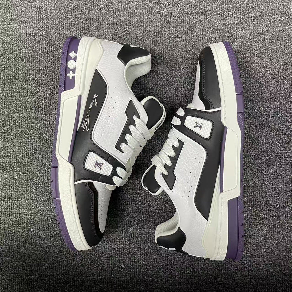LOUIS VUITTON BOARD SKATES Black, white, and purple