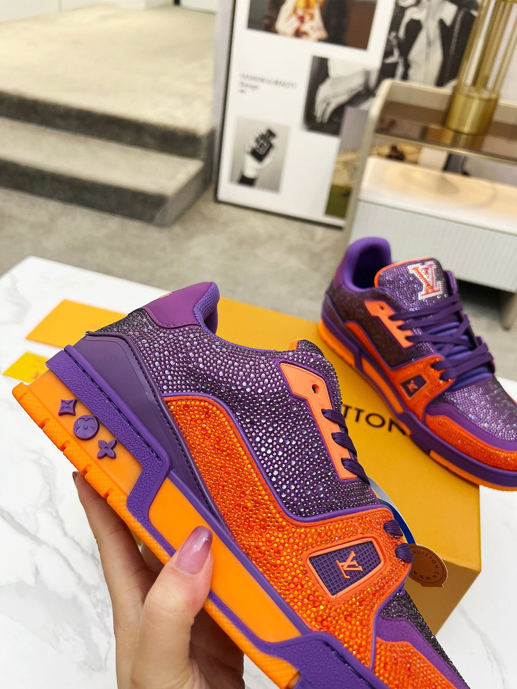 Trainer drilling shoes Purple Orange