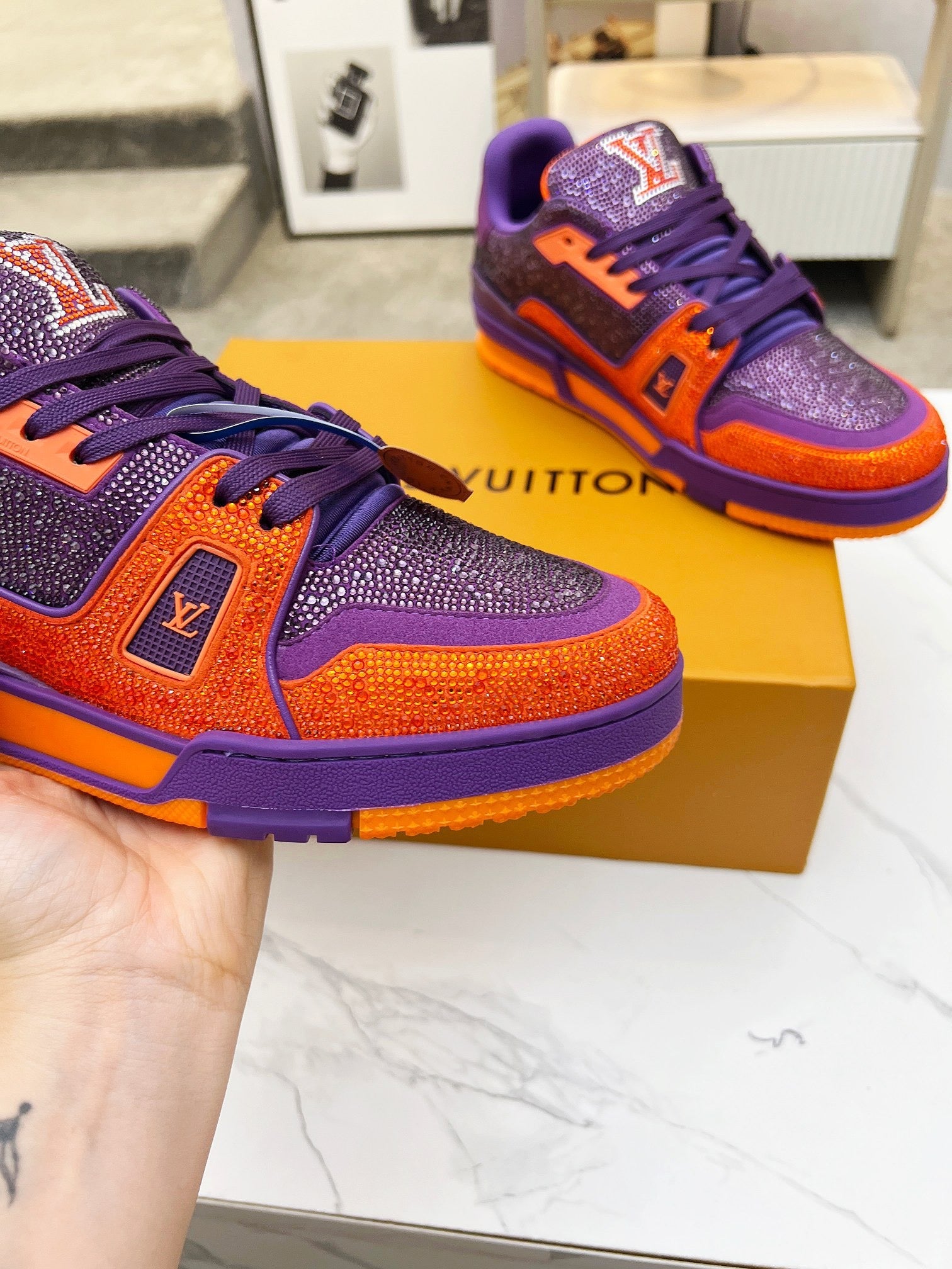 Trainer drilling shoes Purple Orange