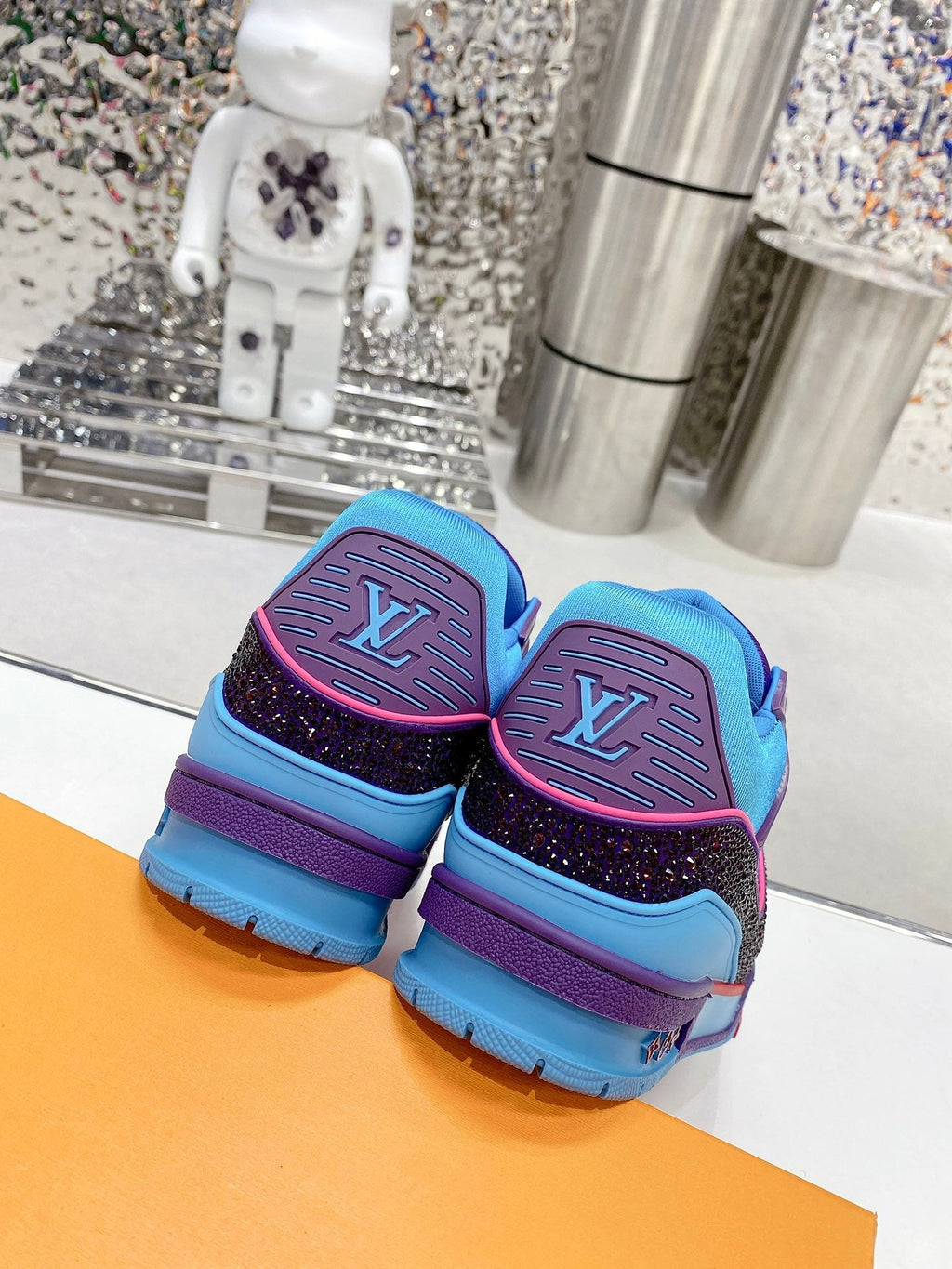 Trainer drilling shoes blue-black