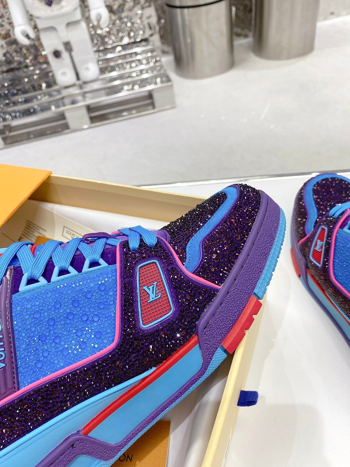 Trainer drilling shoes blue-black