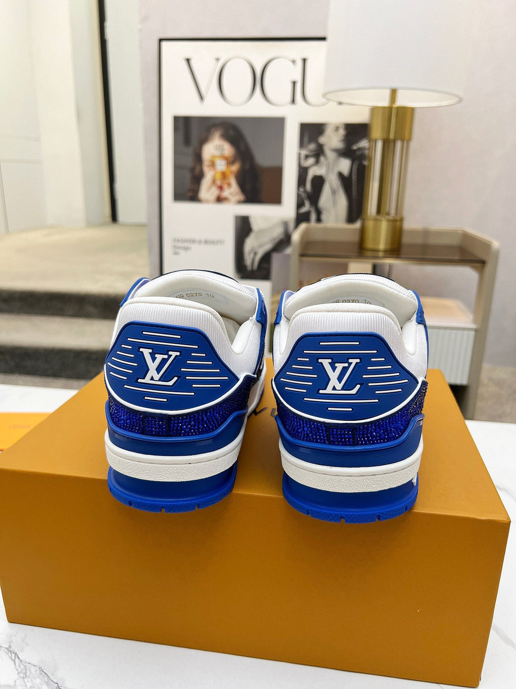 Trainer drilling shoes Light Blue Diamond