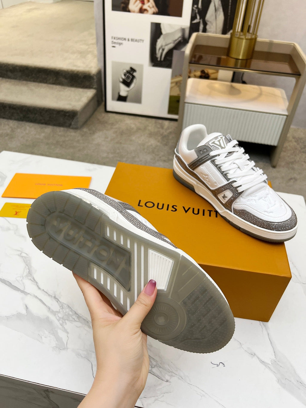 Chaussures de forage Trainer Gris diamant
