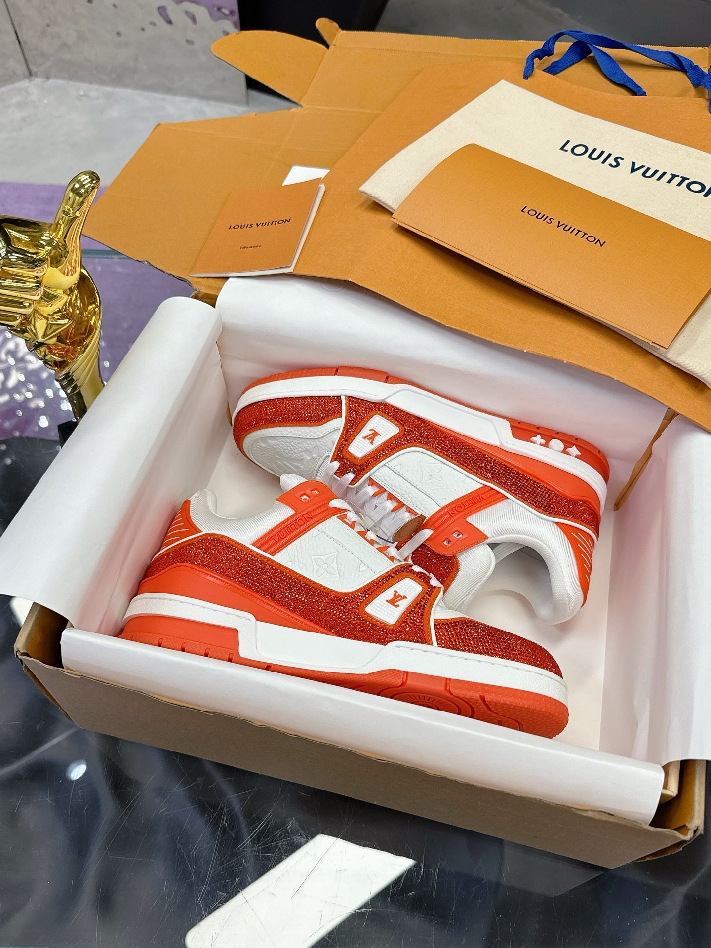 Trainer drilling shoes Orange Diamond
