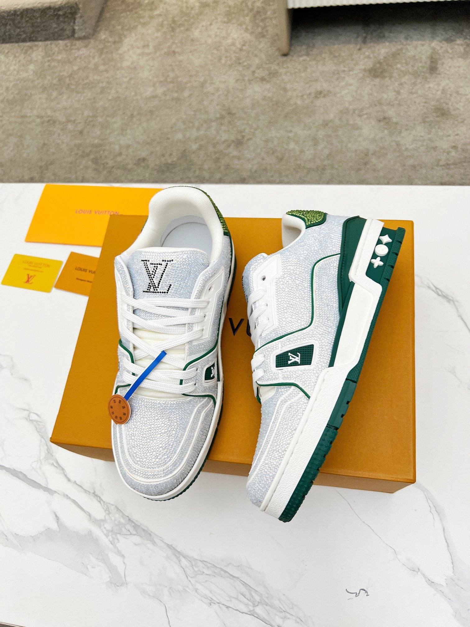 Trainer drilling shoes White green