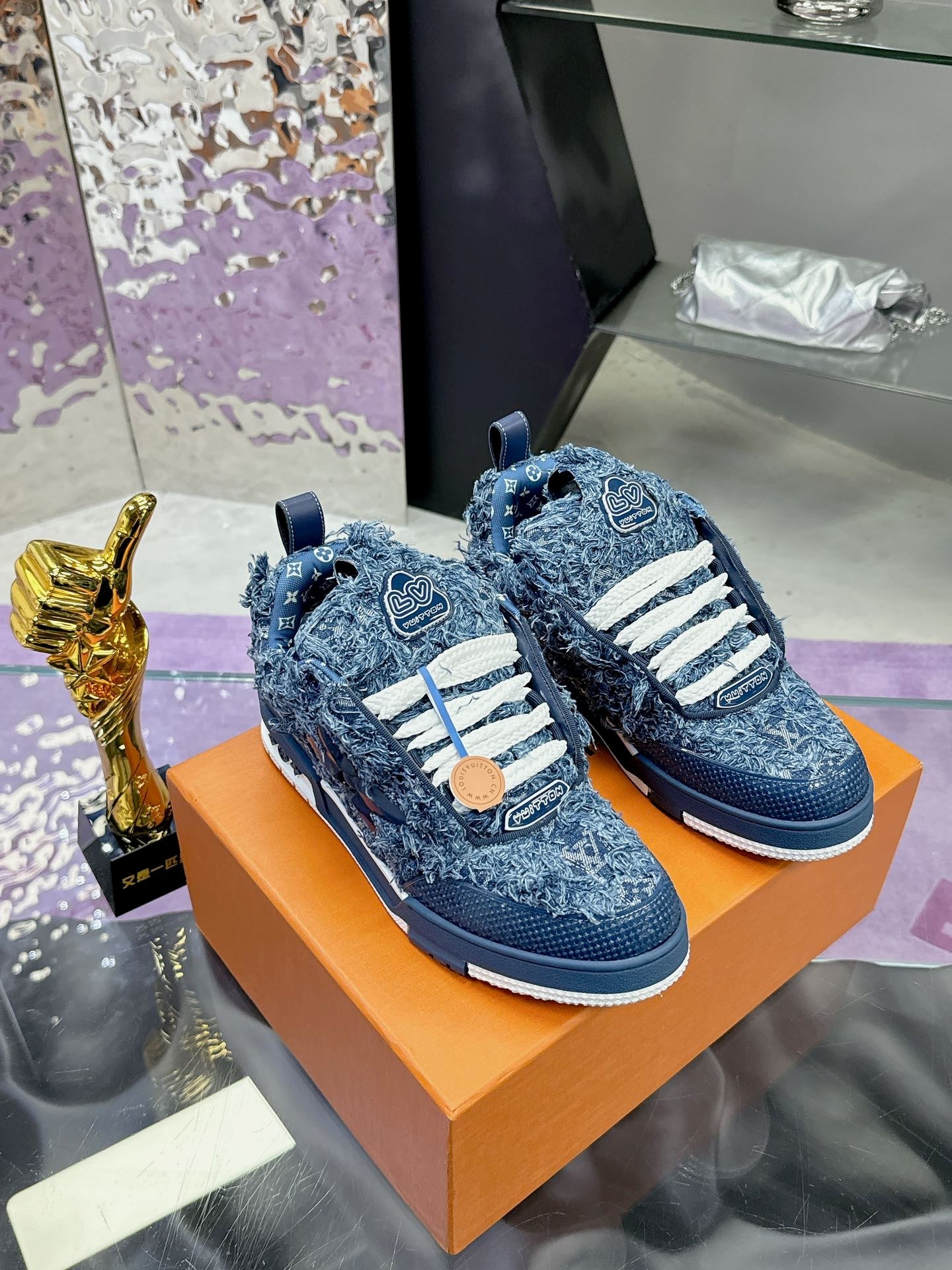 Trainer Skateboard shoes Blue tassel
