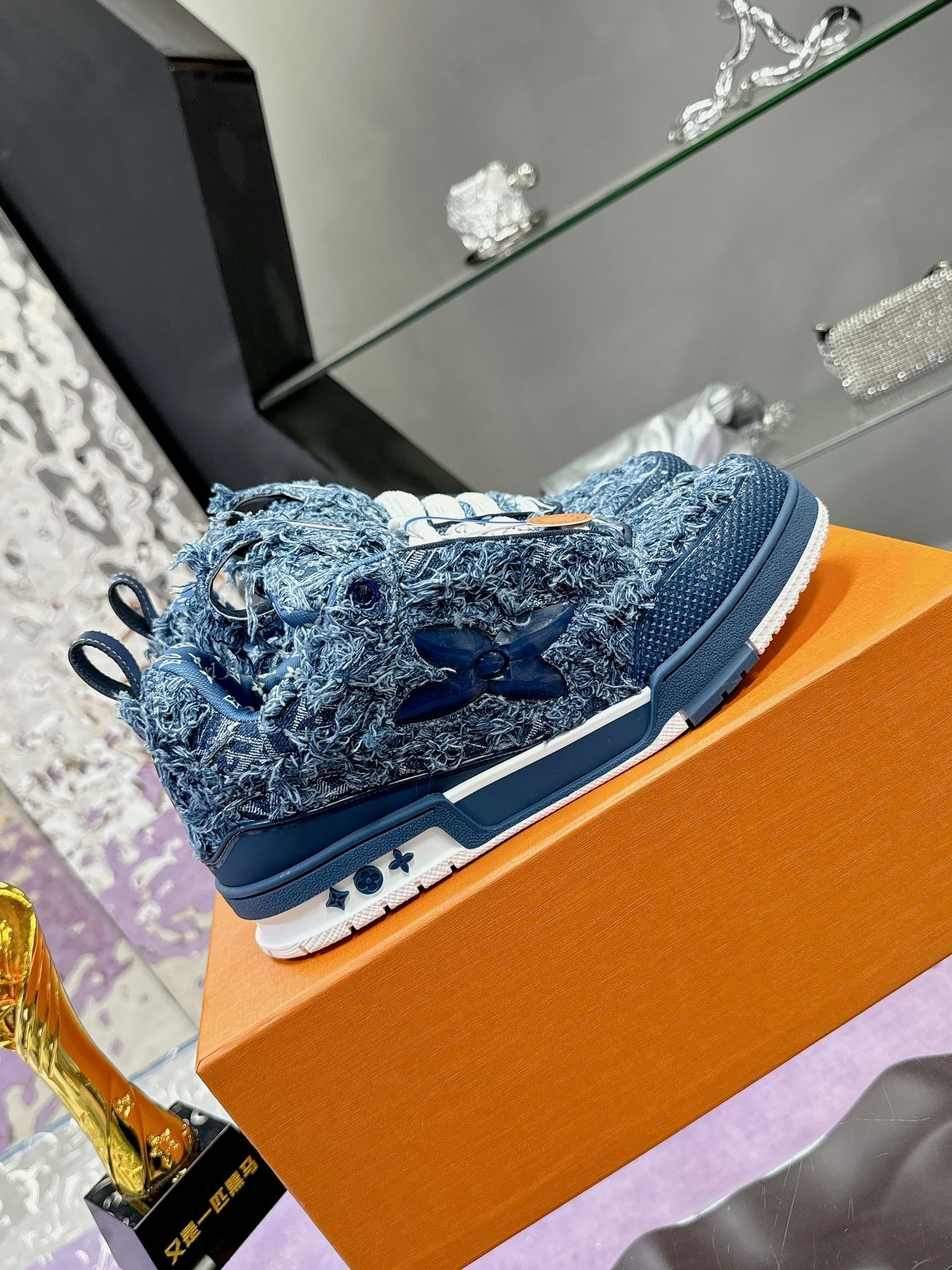 Trainer Skateboard shoes Blue tassel