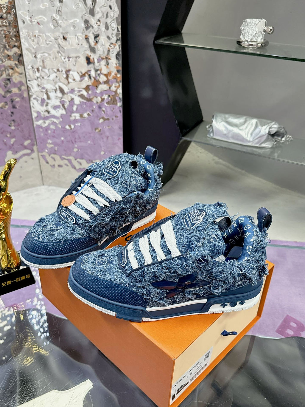 Trainer Skateboard shoes Blue tassel