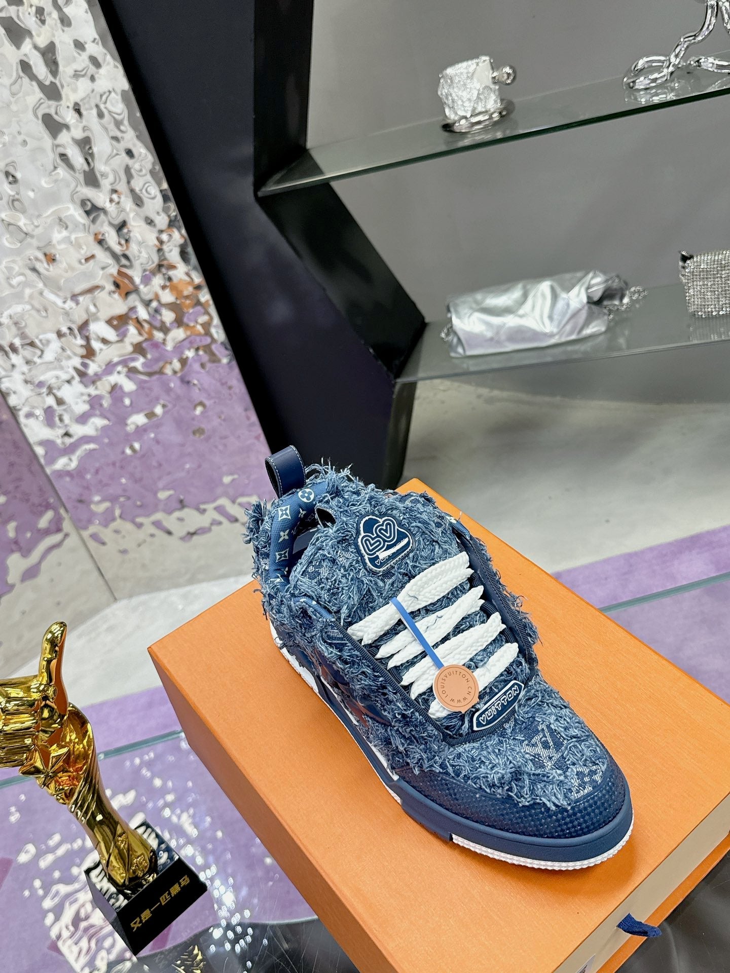 Trainer Skateboard shoes Blue tassel