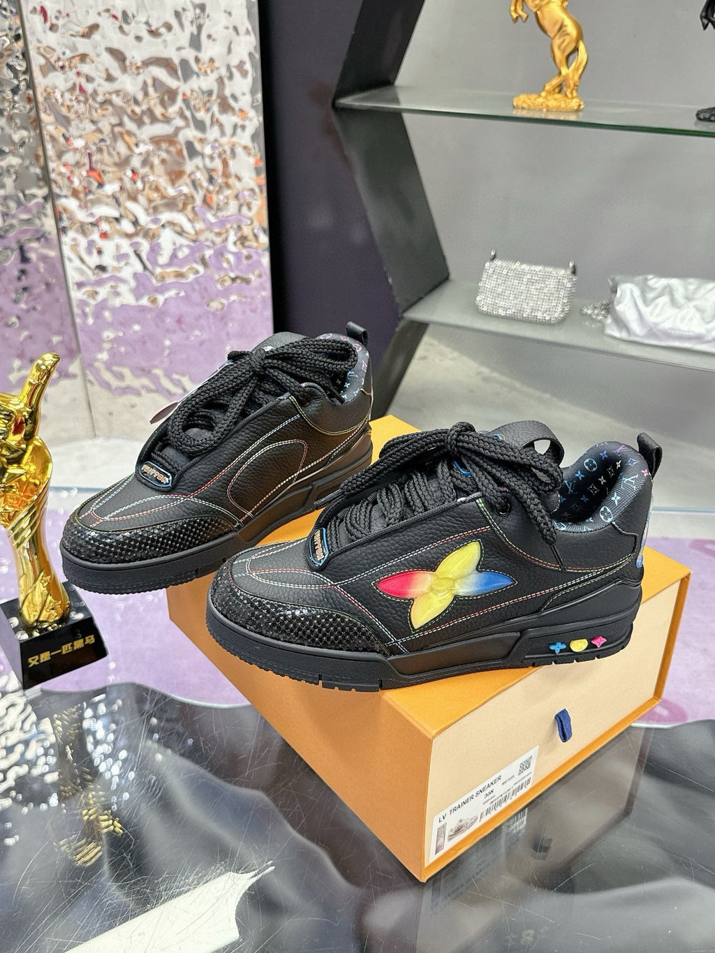 Trainer Skateboard shoes Black Rainbow
