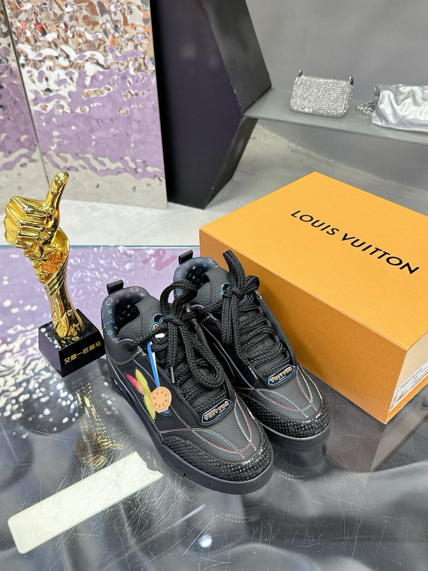 Trainer Skateboard shoes Black Rainbow