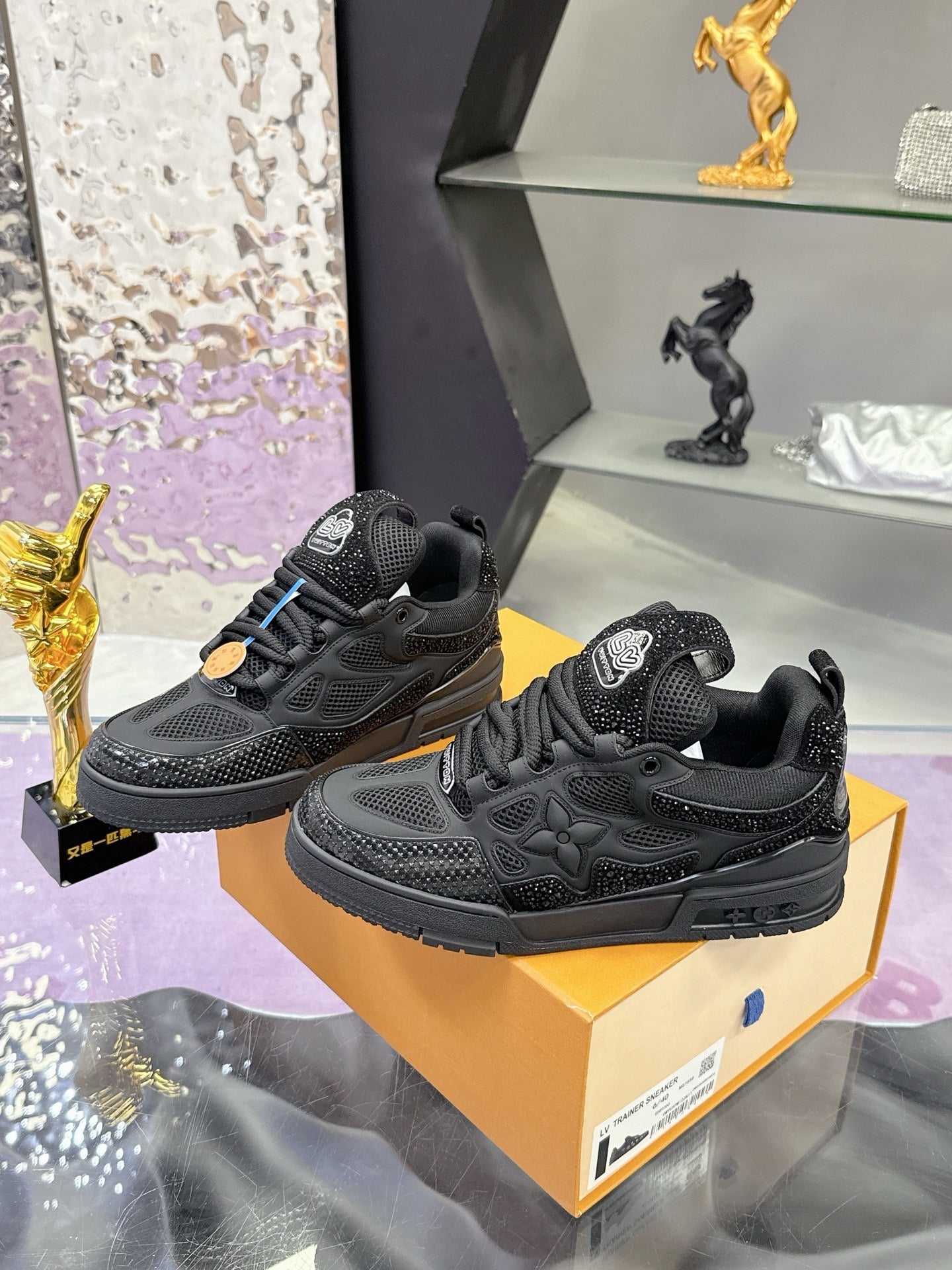 Trainer drilling shoes Black board skate shoes