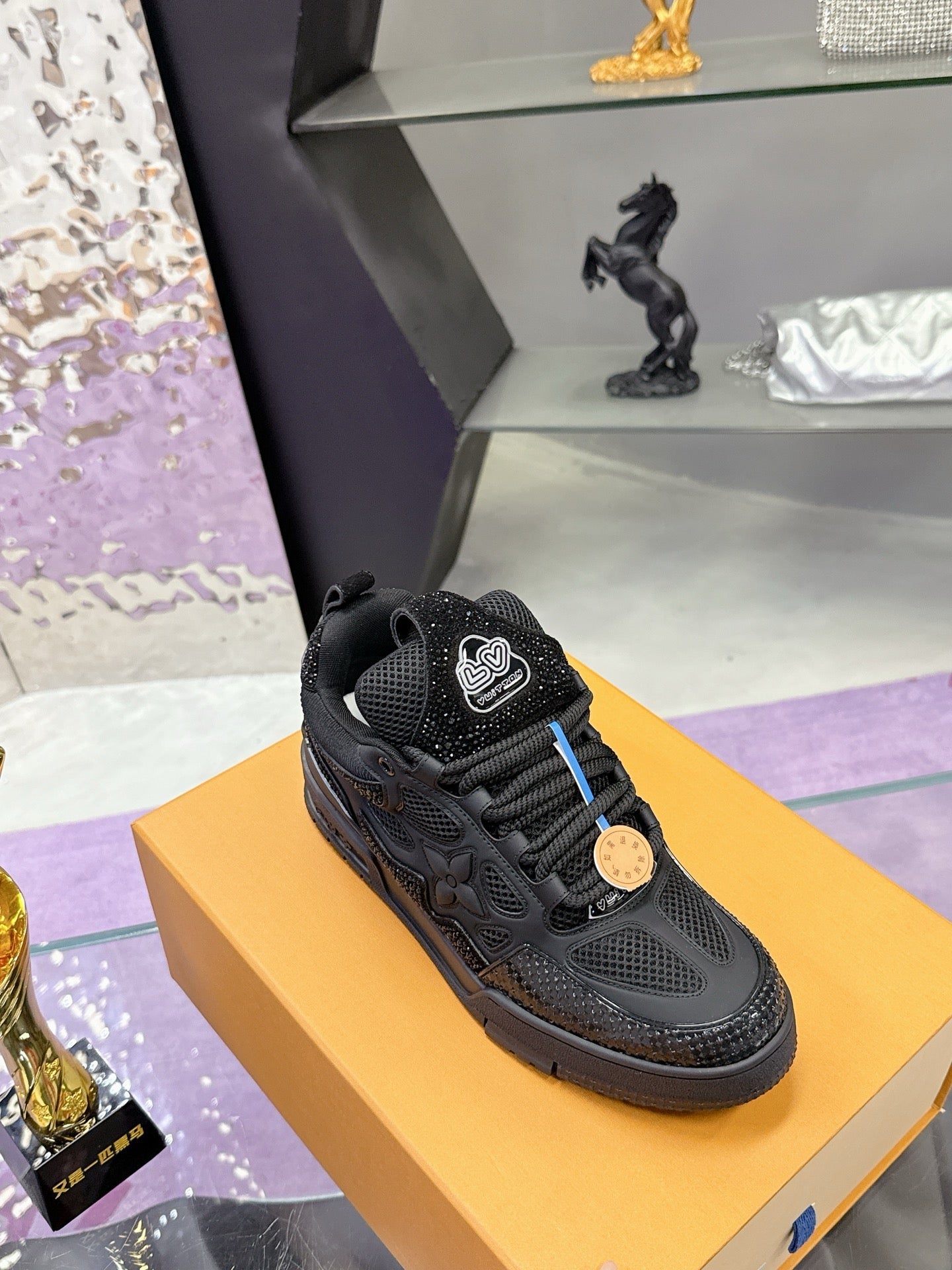 Trainer drilling shoes Black board skate shoes