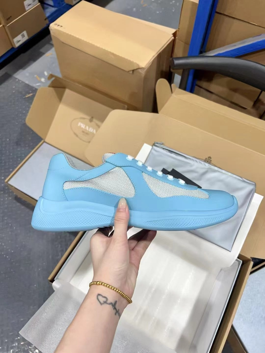 PRADA America's Cup light blue