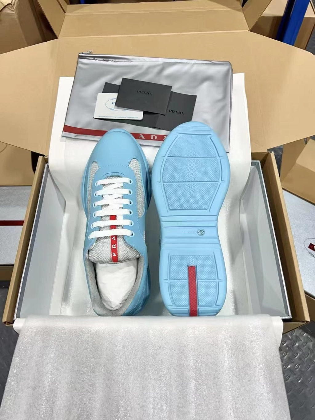 PRADA America's Cup light blue