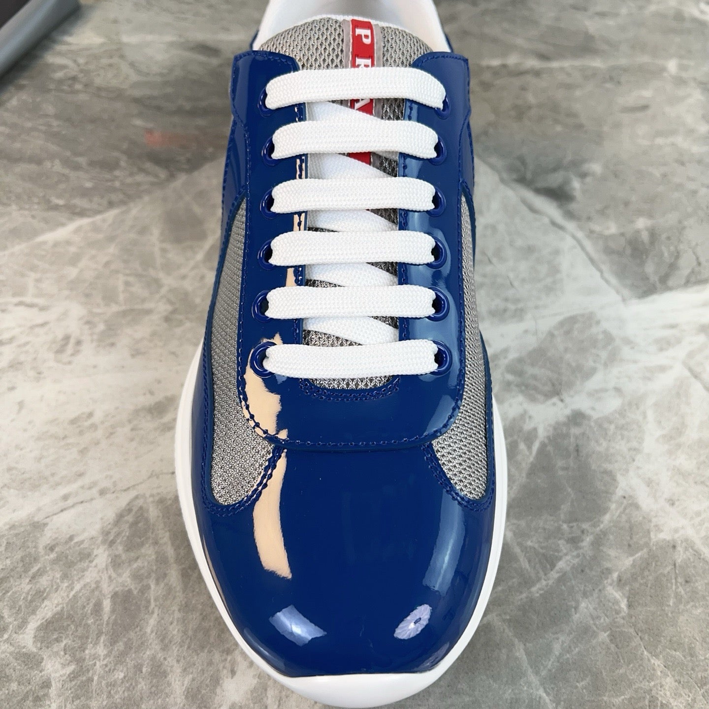 PRADA America's Cup Dark Blue patent leather