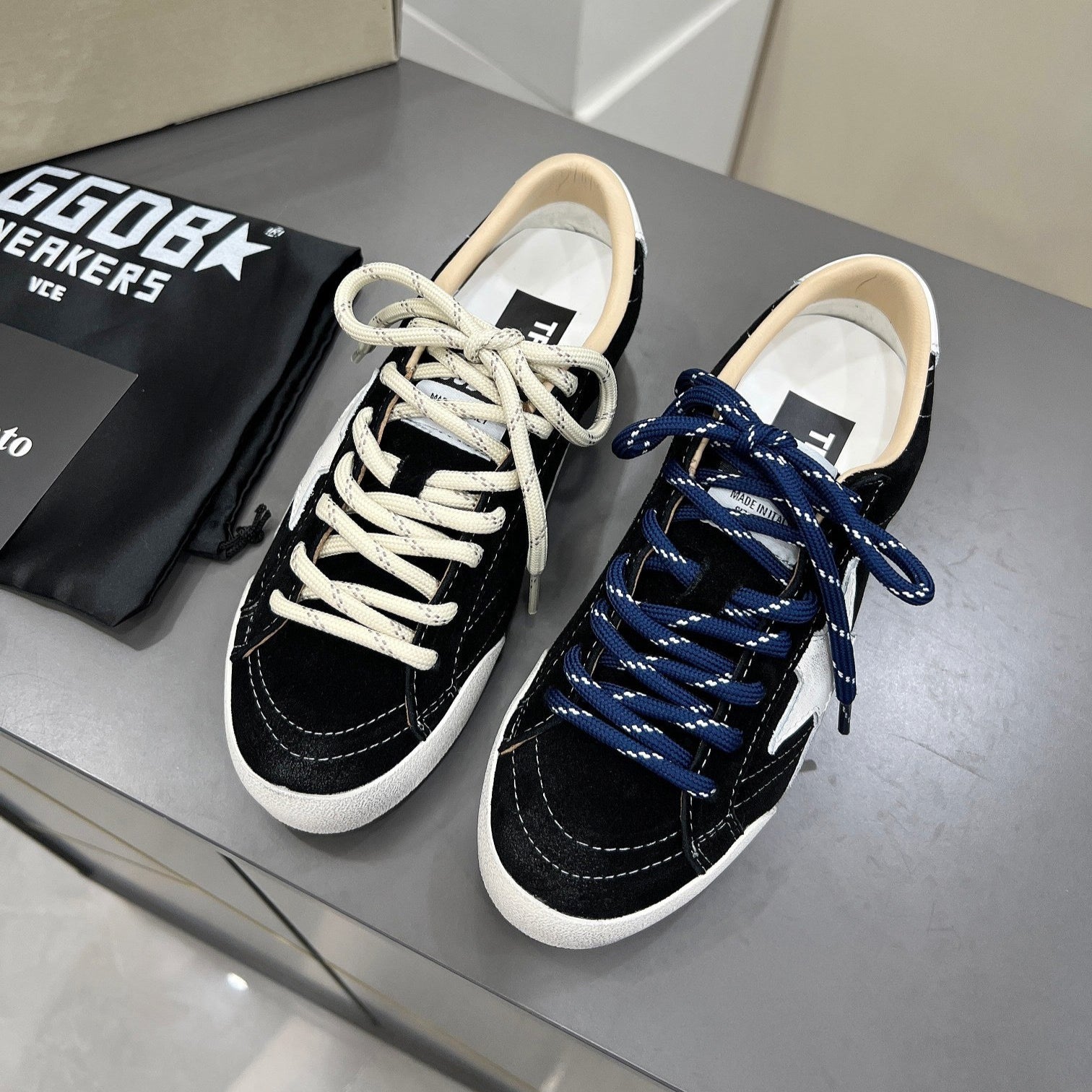Golden Goose Black background white star