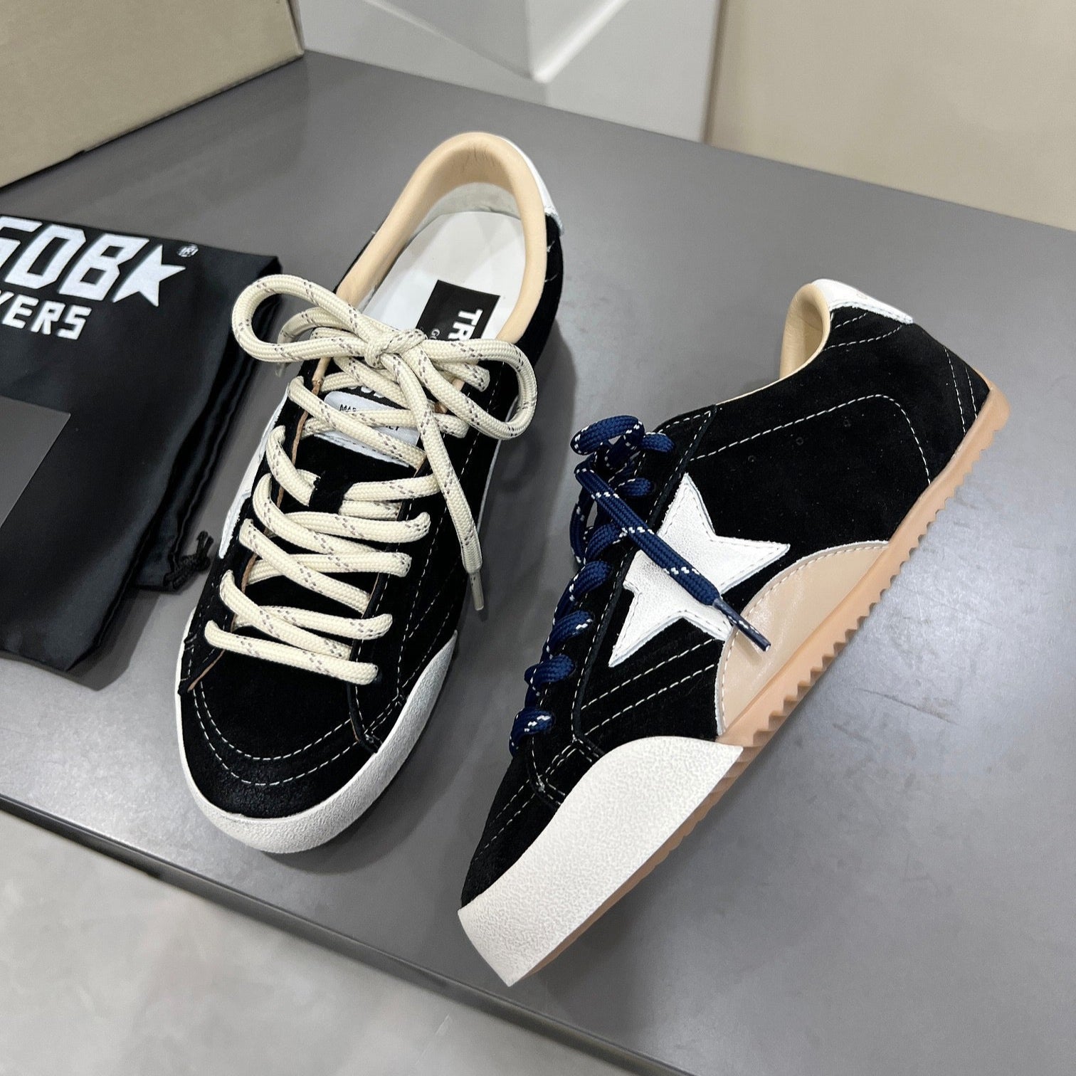 Golden Goose Black background white star
