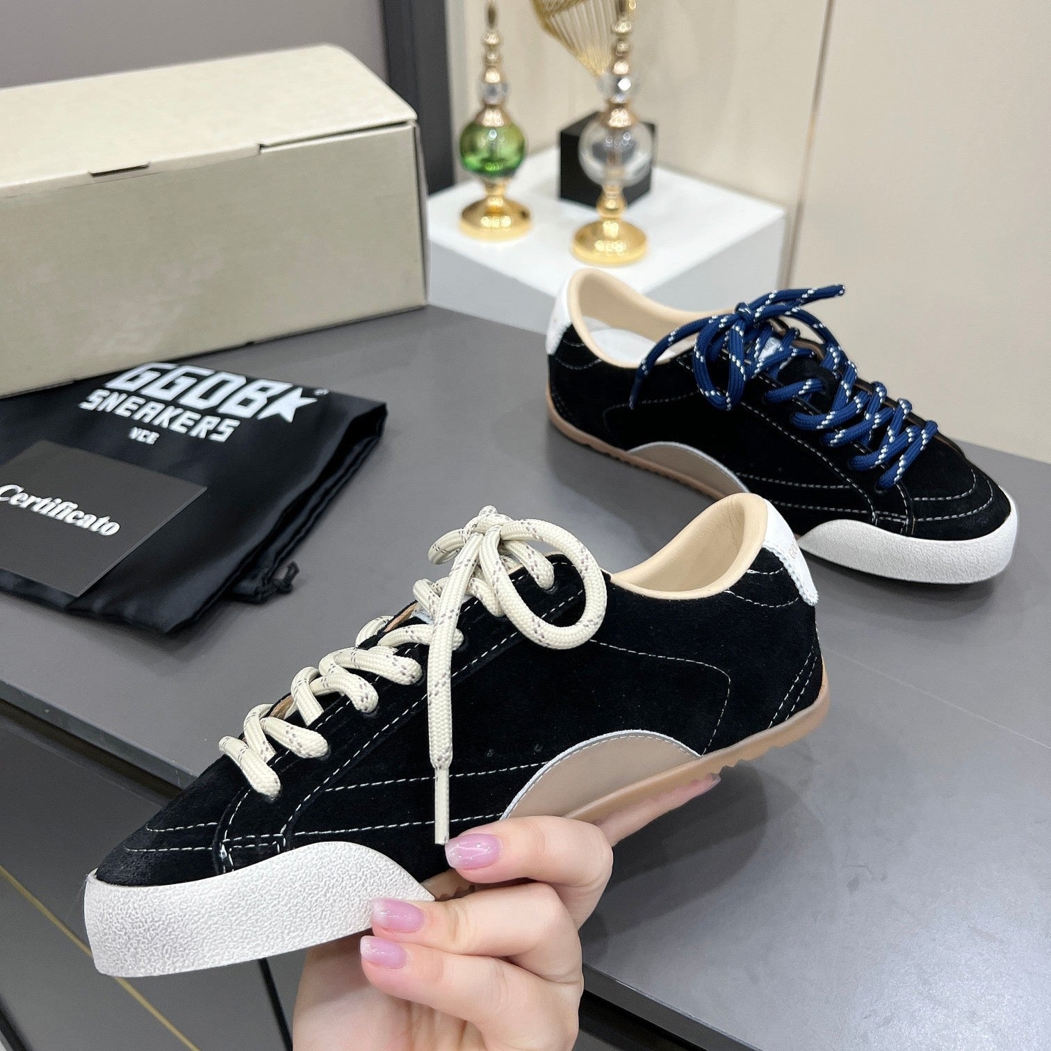 Golden Goose Black background white star