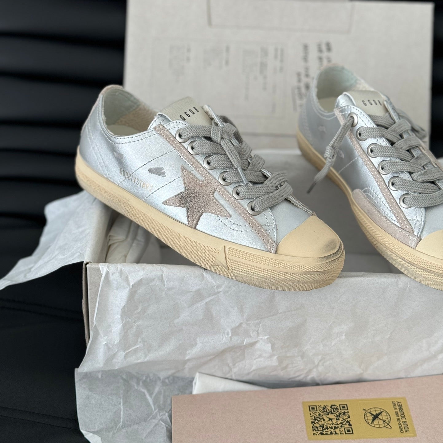 Golden Goose Silver background star
