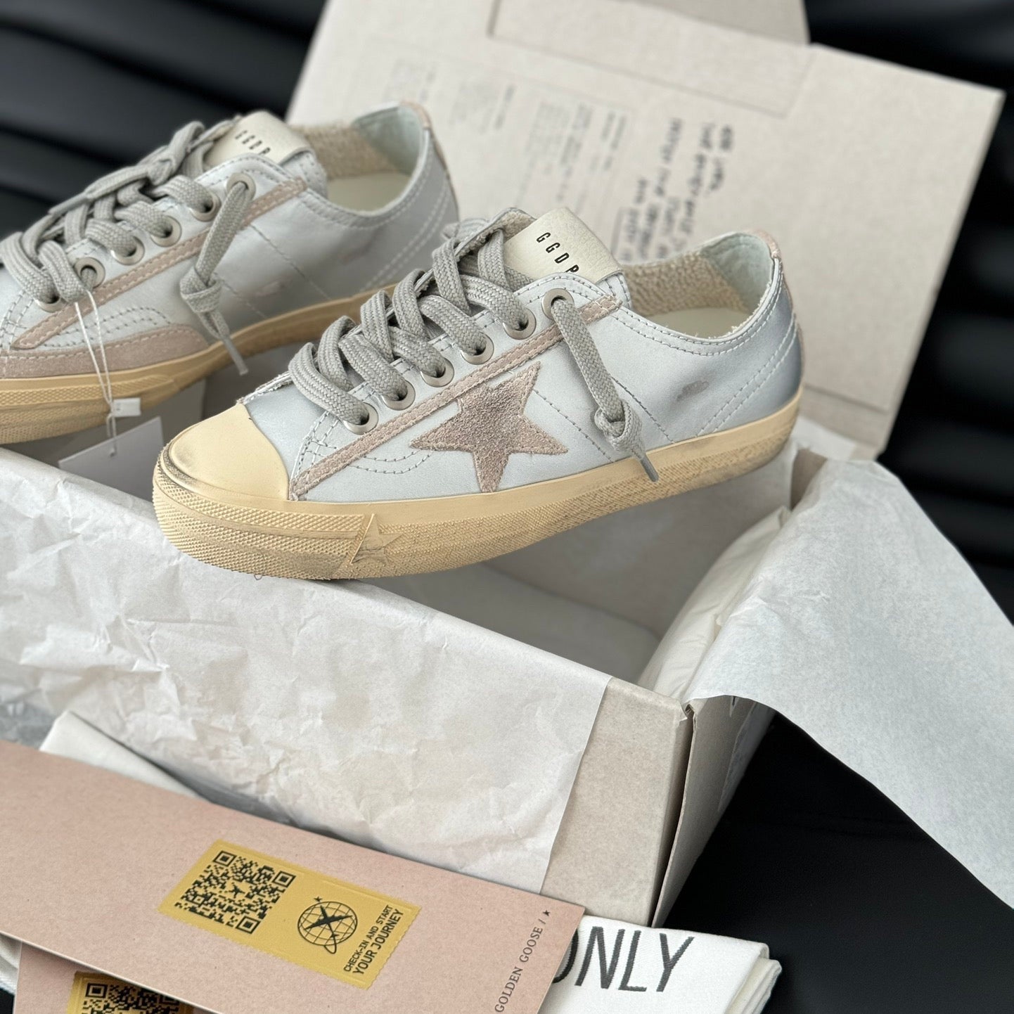 Golden Goose Silver background star
