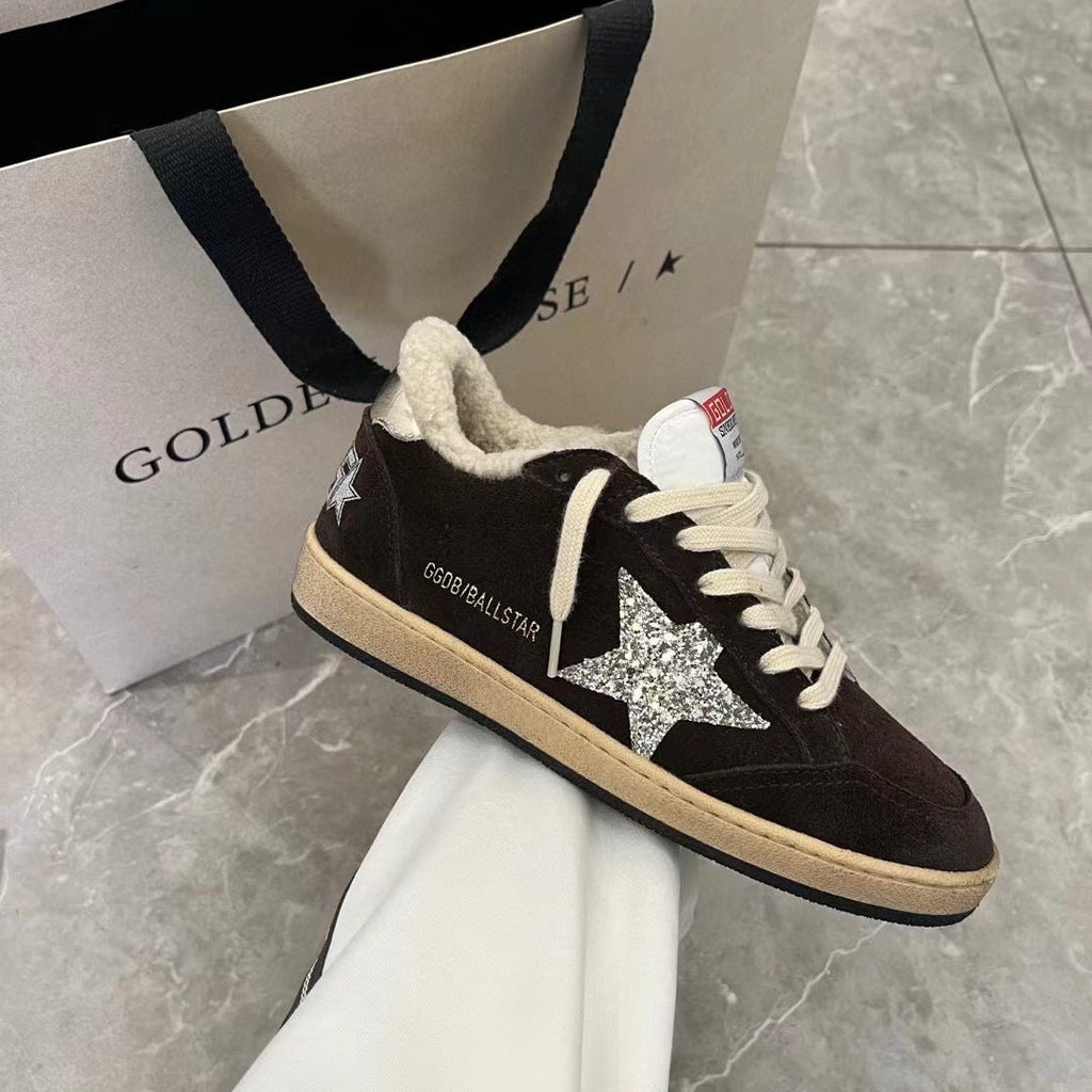 Golden Goose Black background silver star
