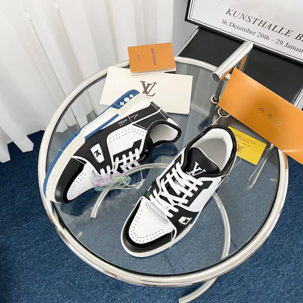 LV Trainers Black Blue WHite'