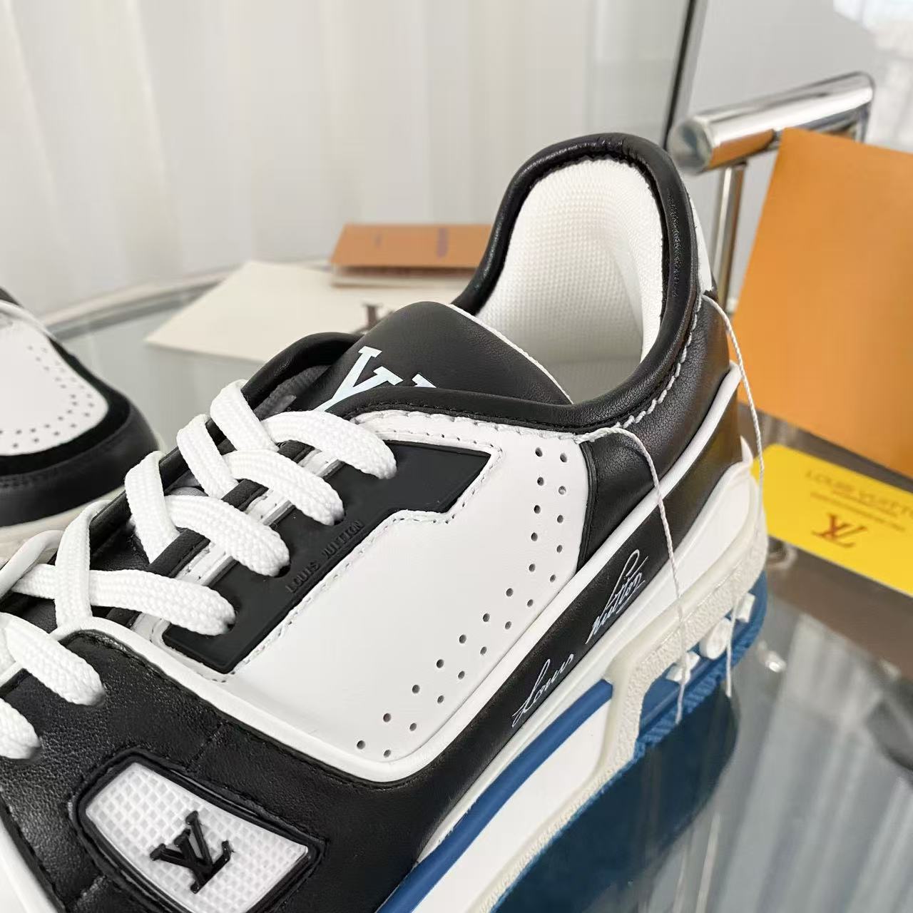 LV Trainers Black Blue WHite'