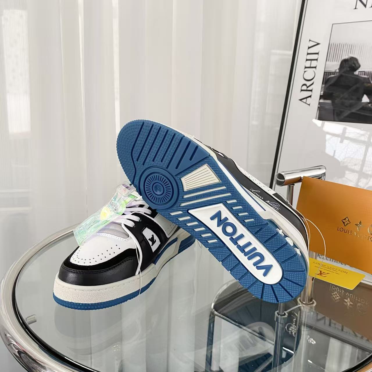 LV Trainers Black Blue WHite'