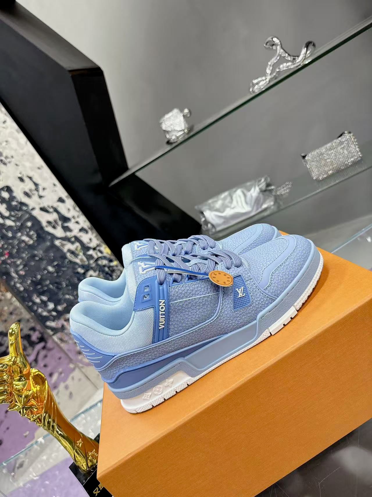 LV trainer light blue and white