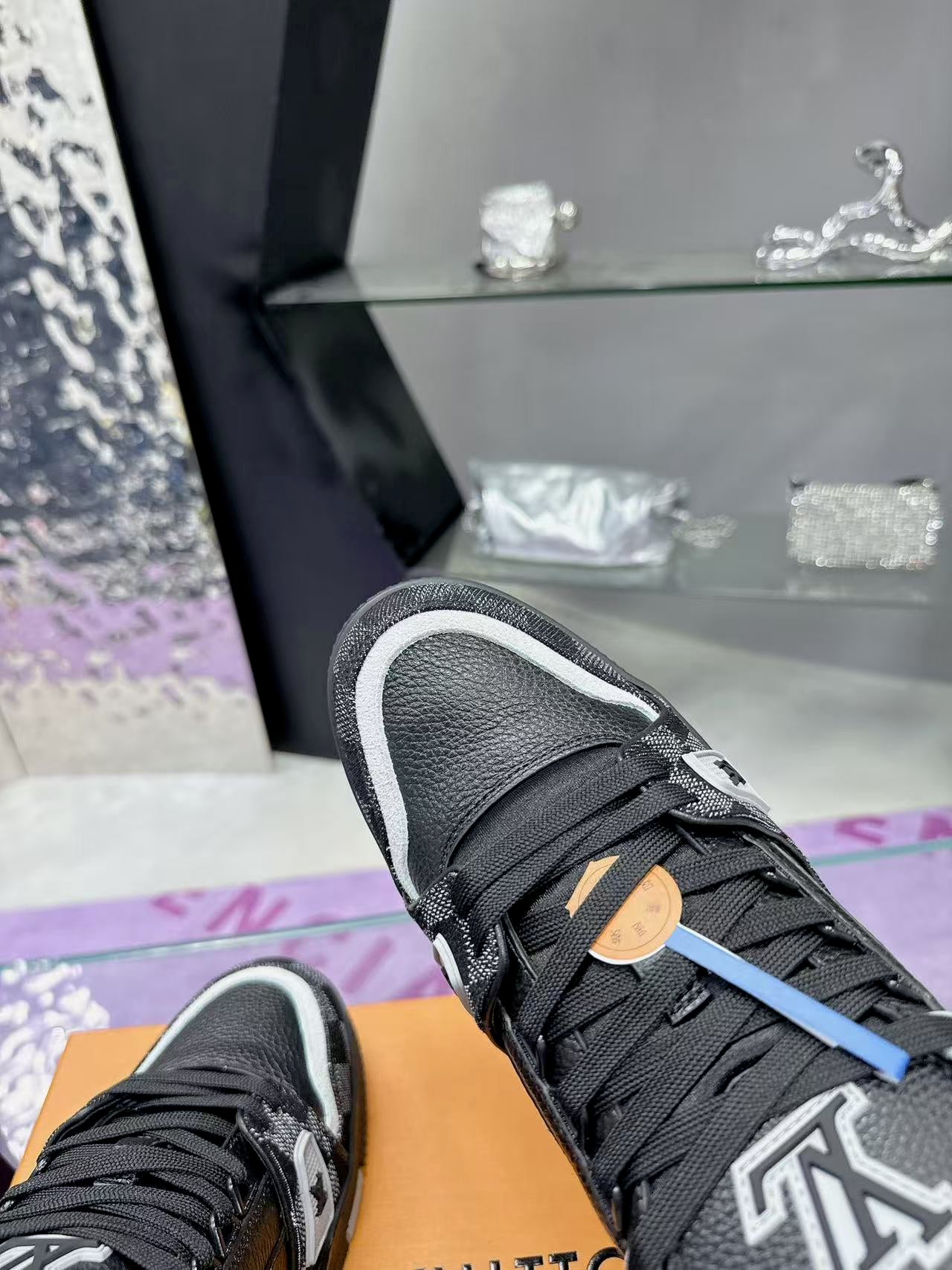 LV trainer black checkerboard