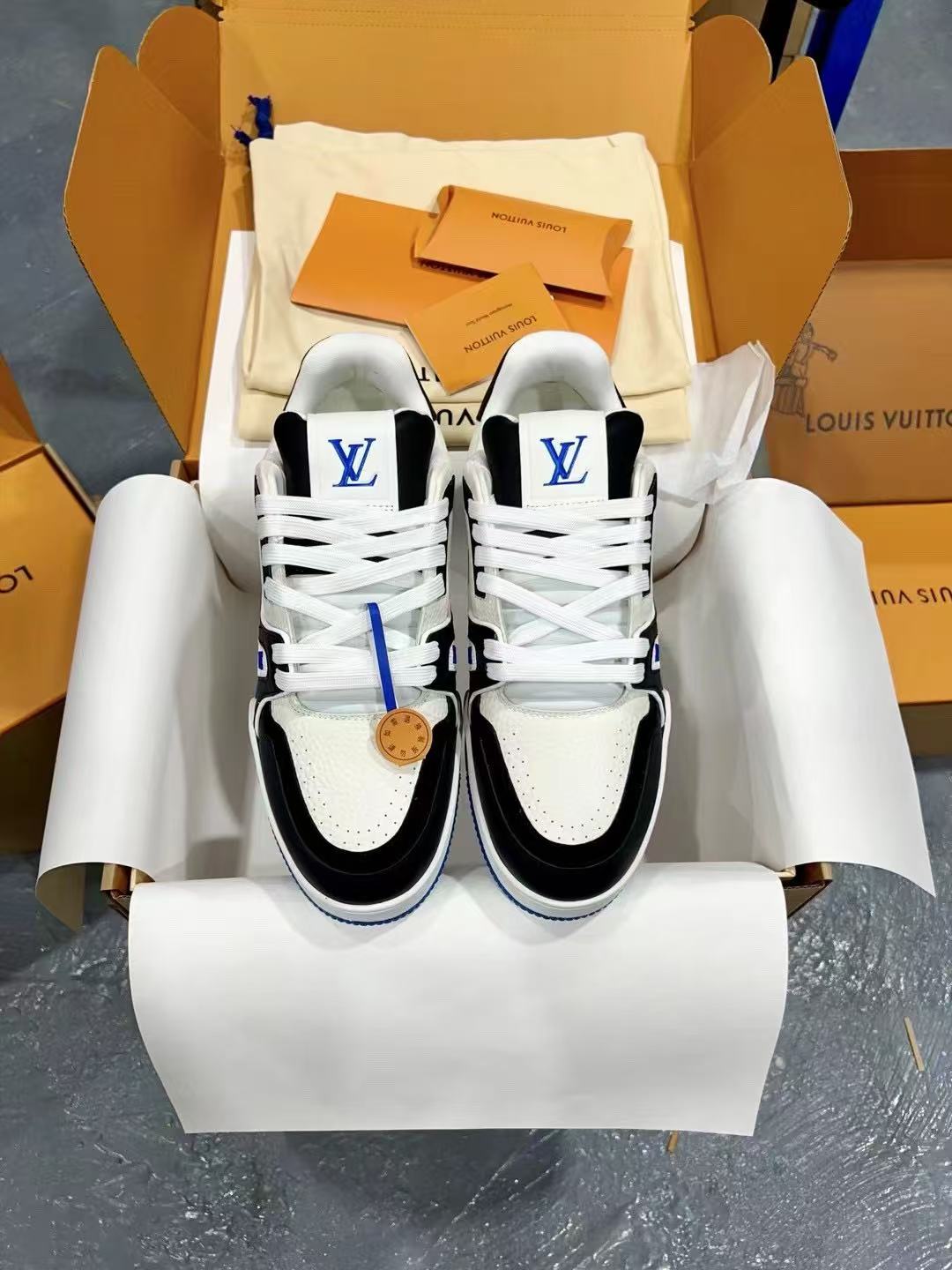 LV trainer blue, white and black