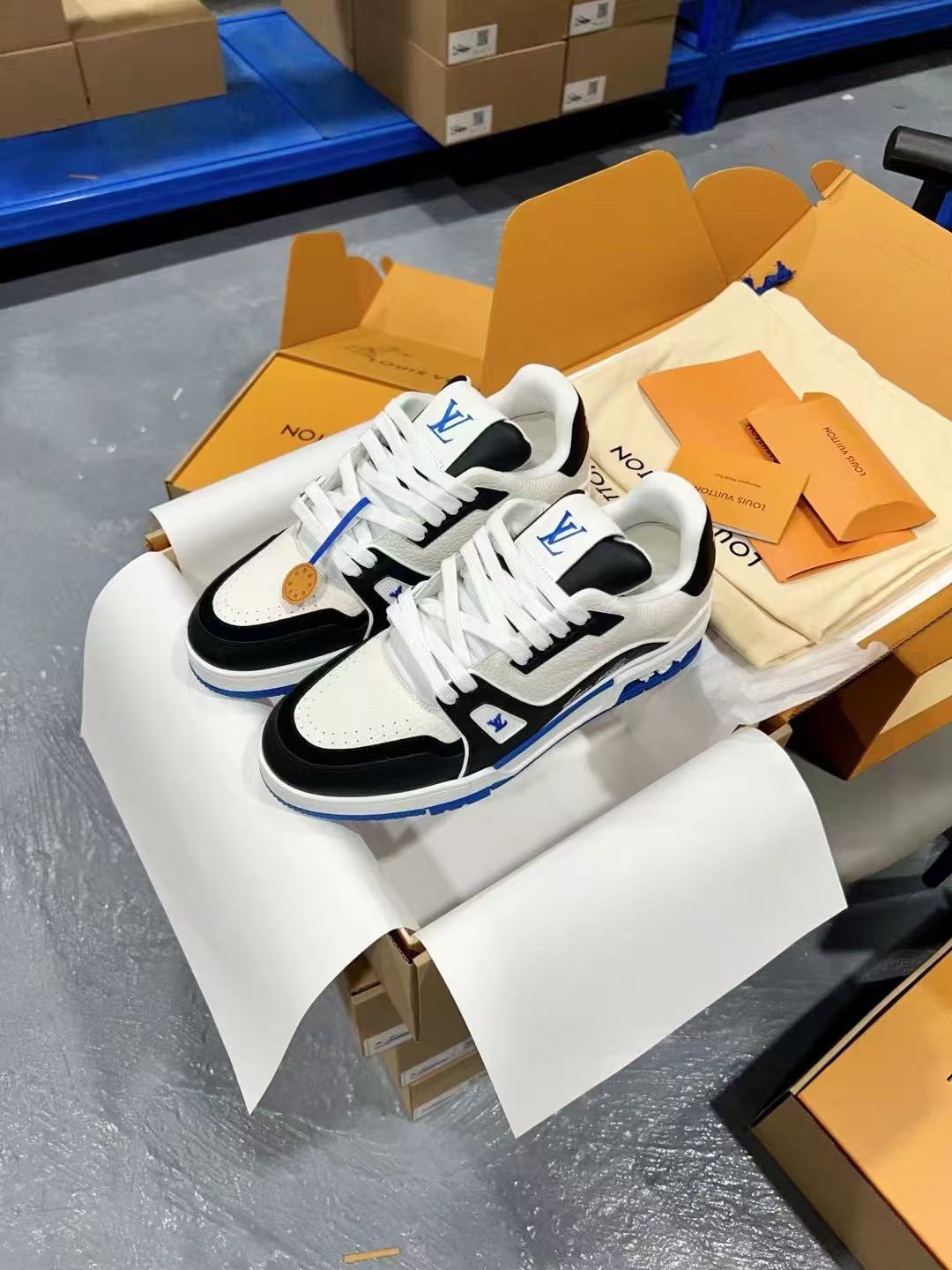 LV trainer blue, white and black