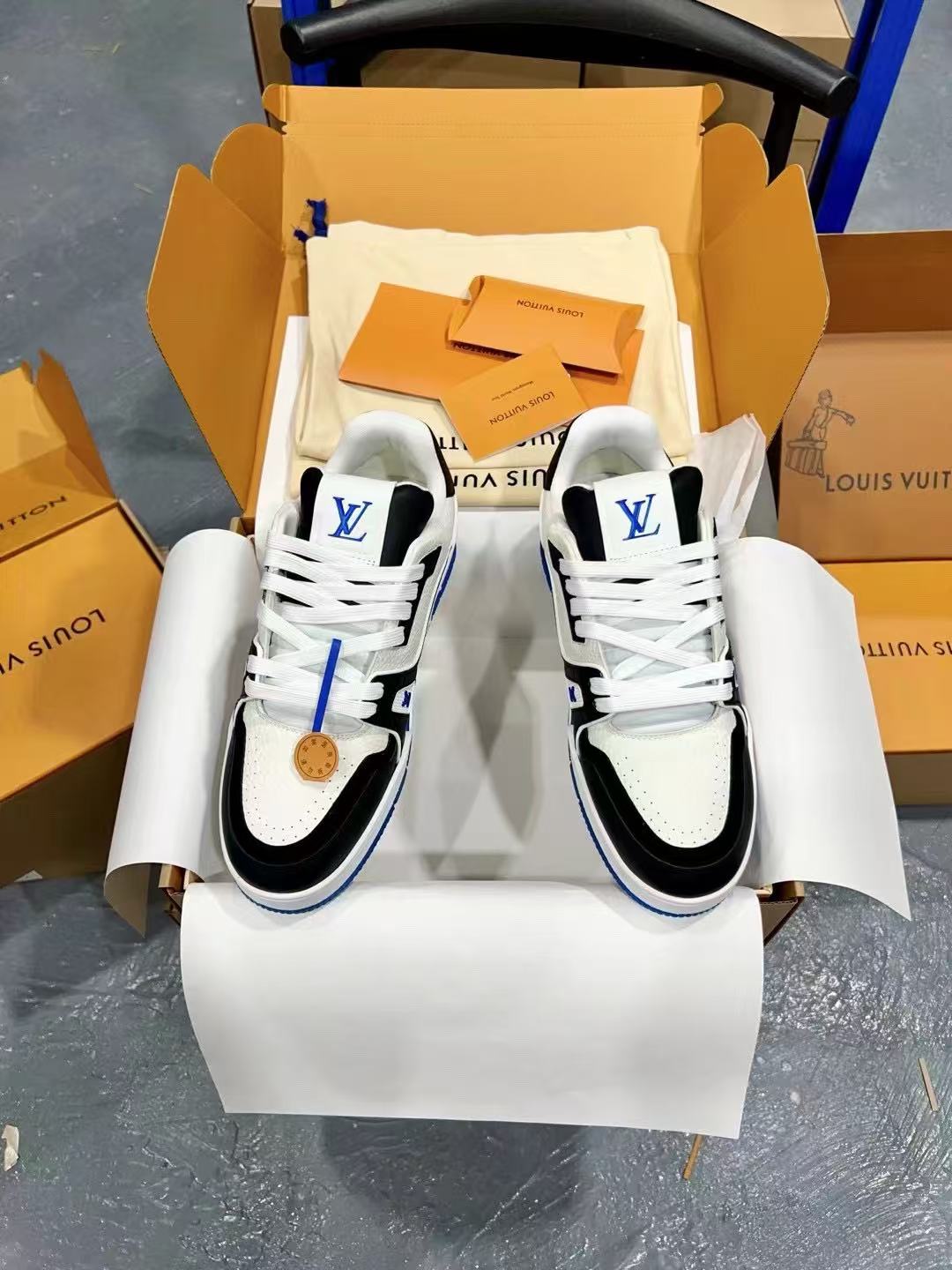 LV trainer blue, white and black