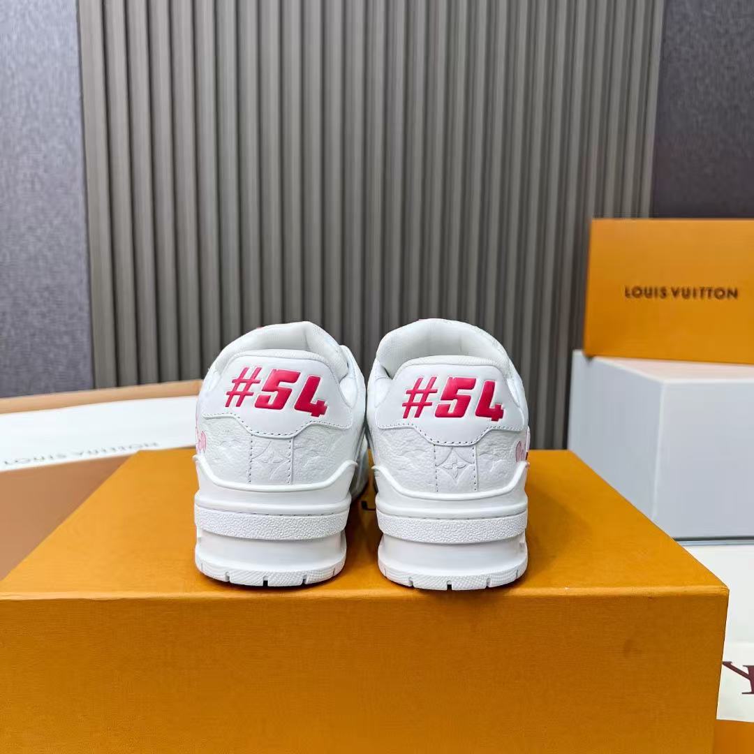 LV trainer X Takashi Murakami white flowers