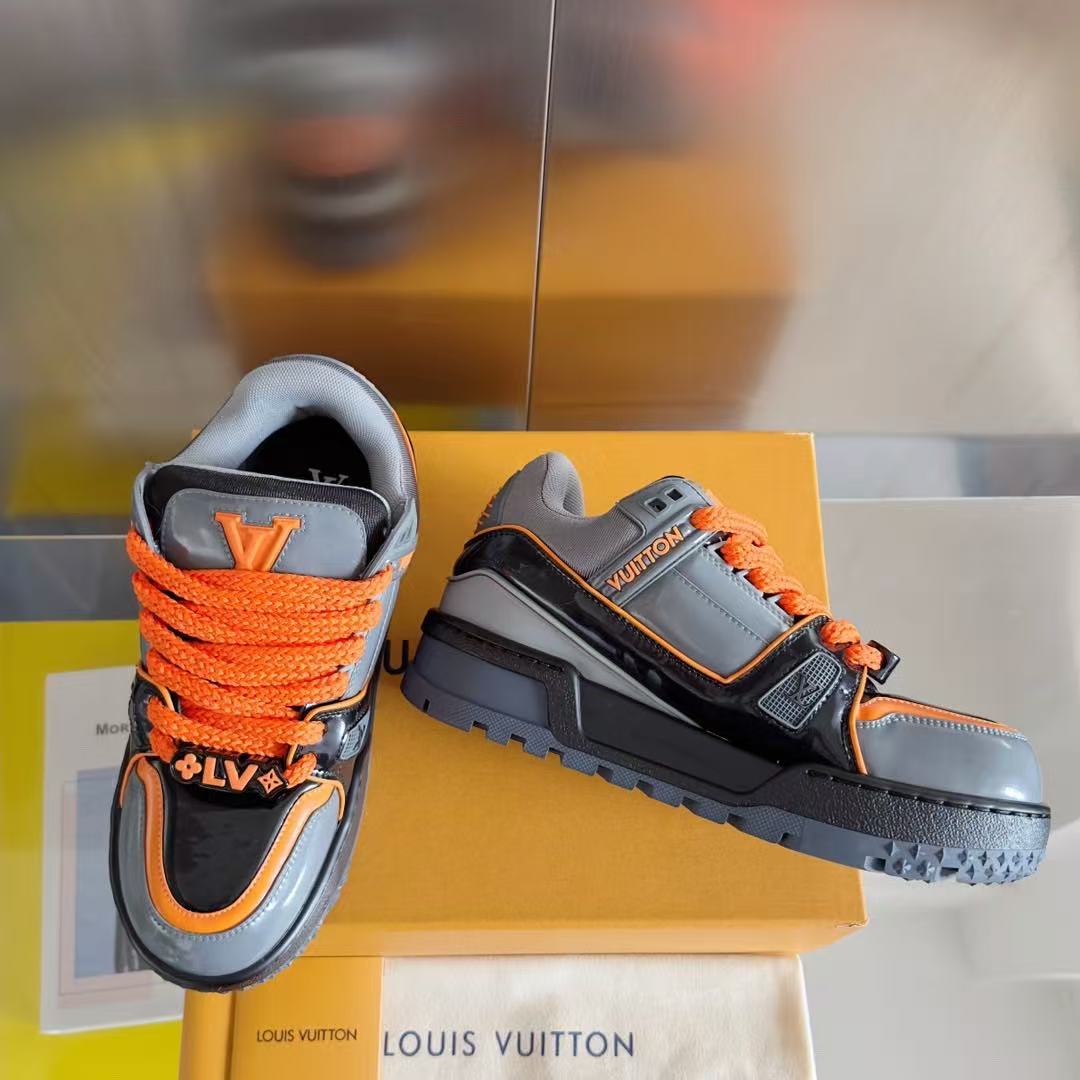 LV Trainer Maxi  gray orange