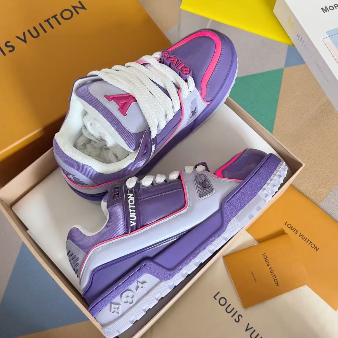 LV Trainer Maxi Purple Pink