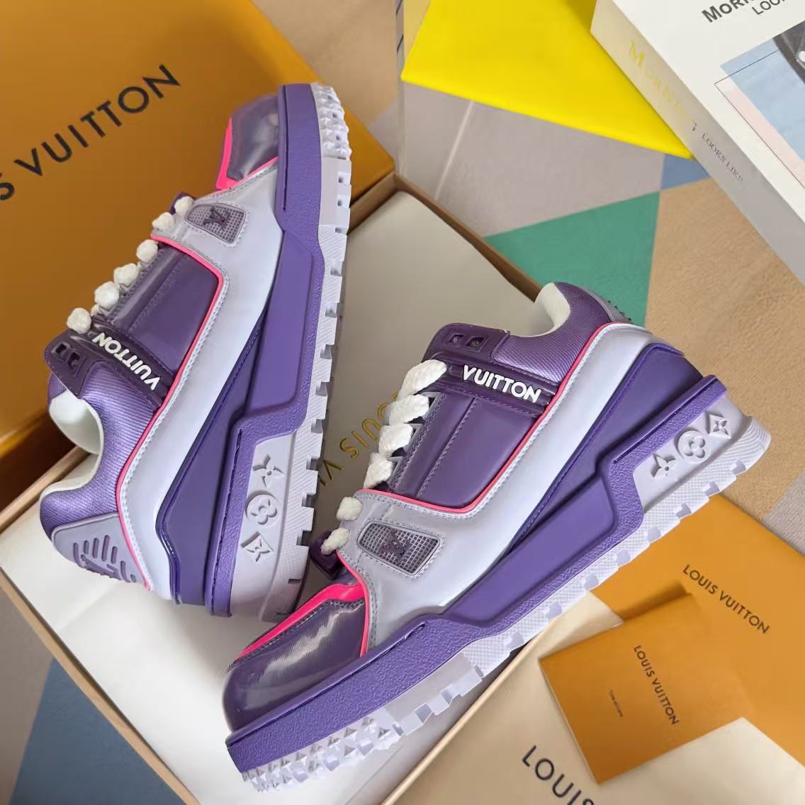 LV Trainer Maxi Purple Pink