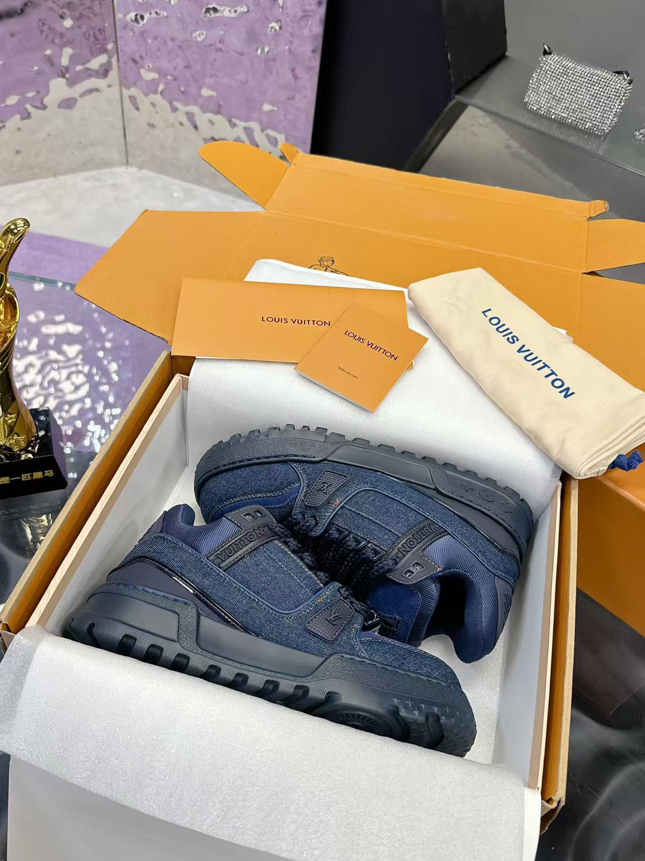 LV Trainer Maxi Denim blue
