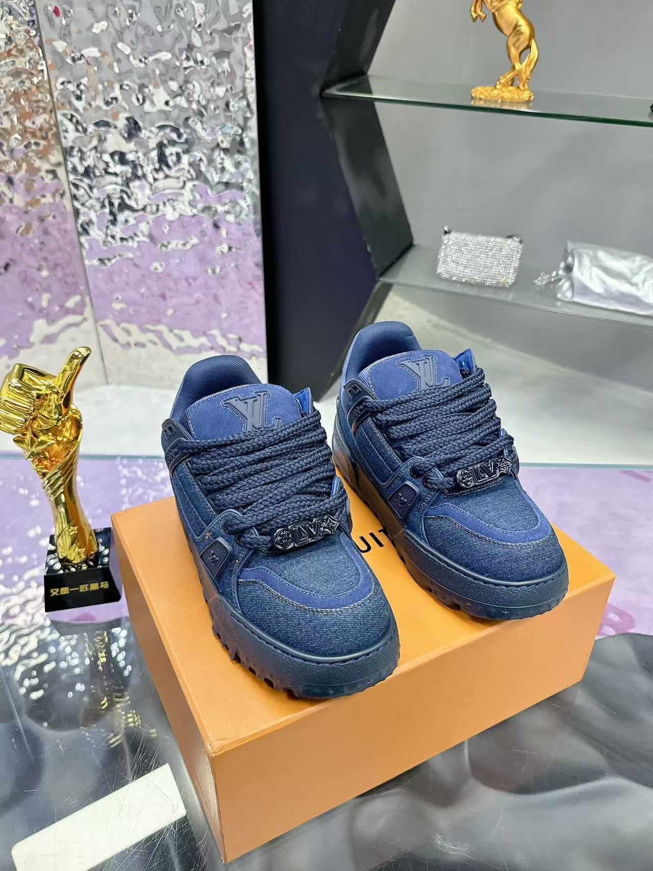LV Trainer Maxi Denim blue